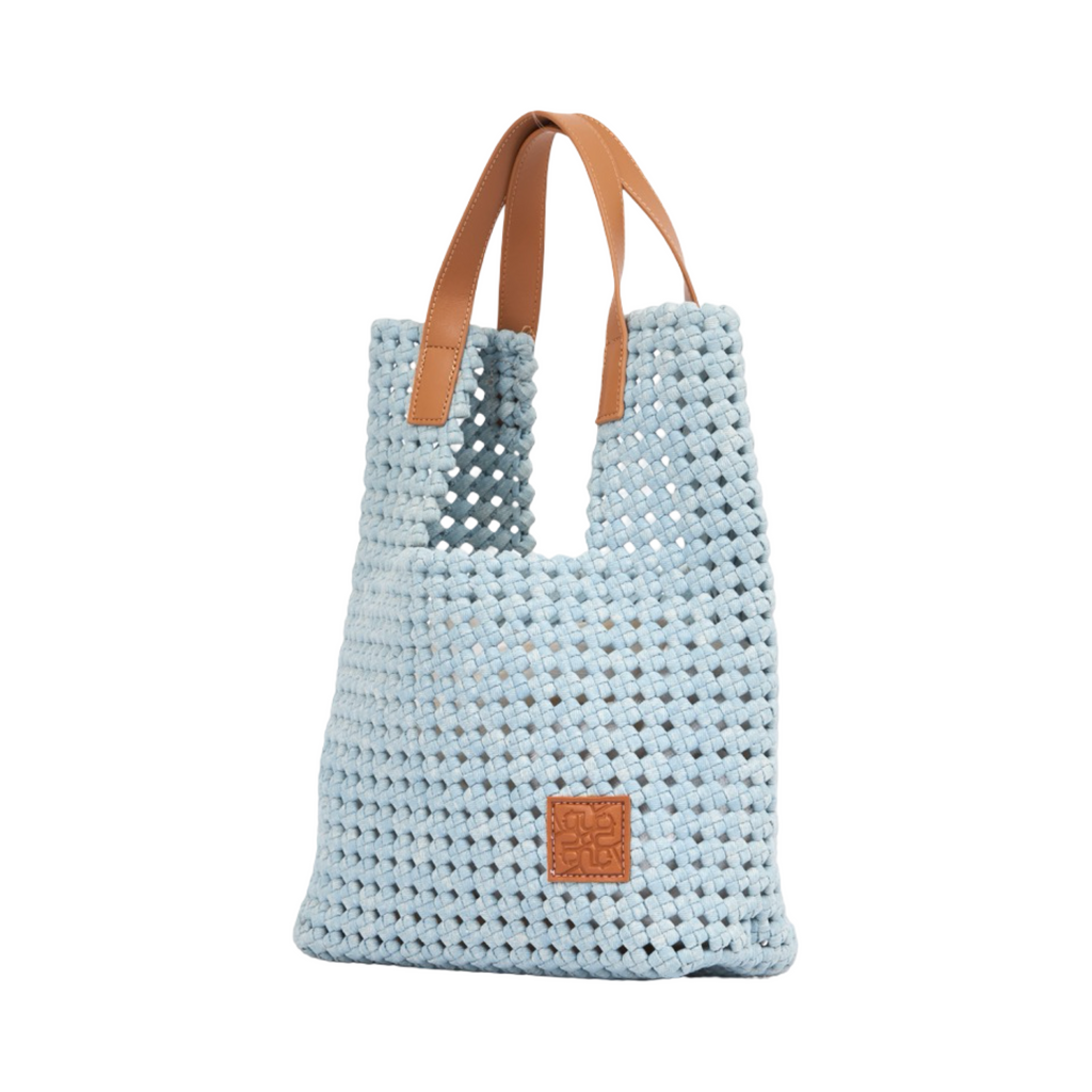 The Blue Nomad – Denim Tote Bag – Sky Blue