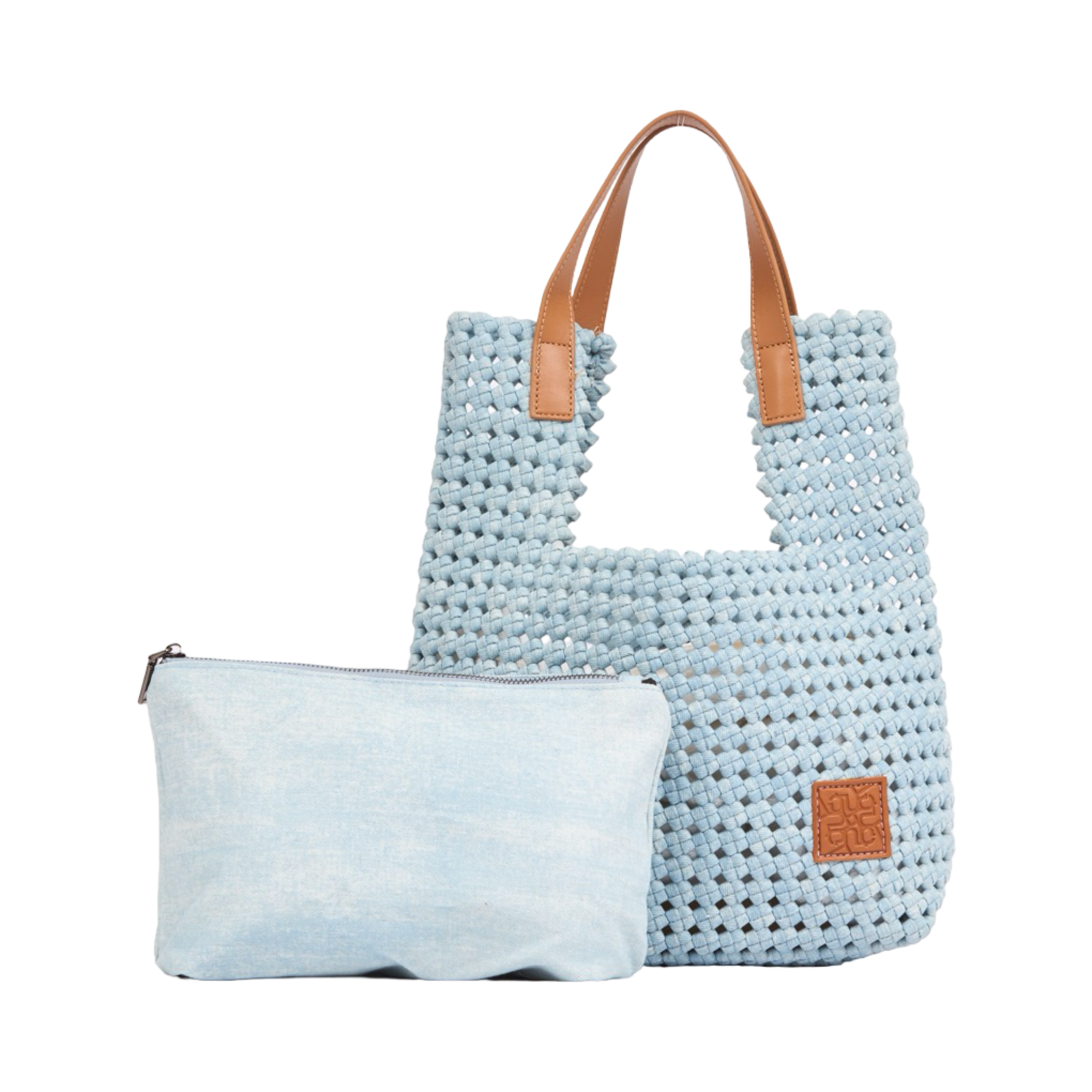 The Blue Nomad – Denim Tote Bag – Sky Blue
