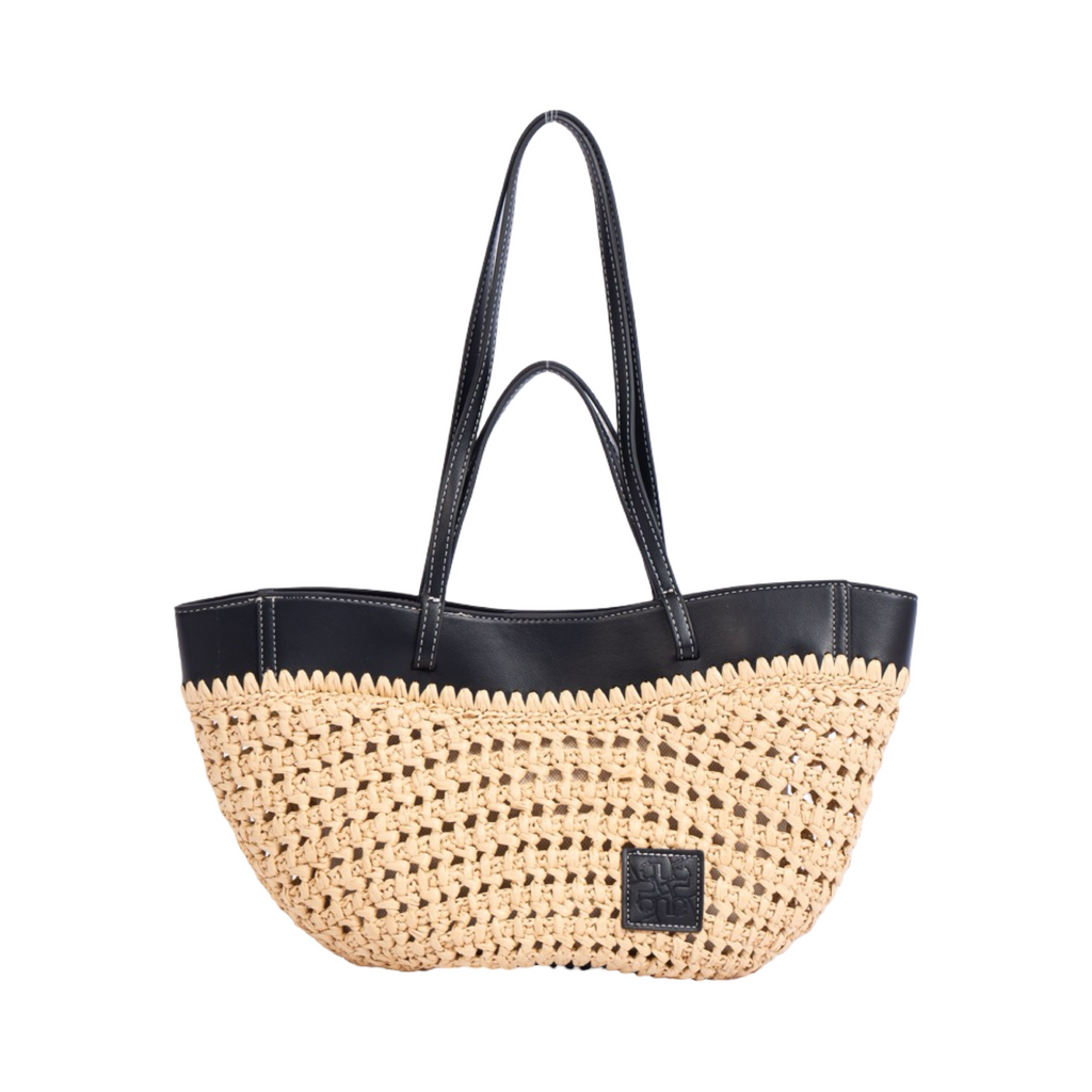 Artisan Vovage – Straw Shoulder Bag – Black