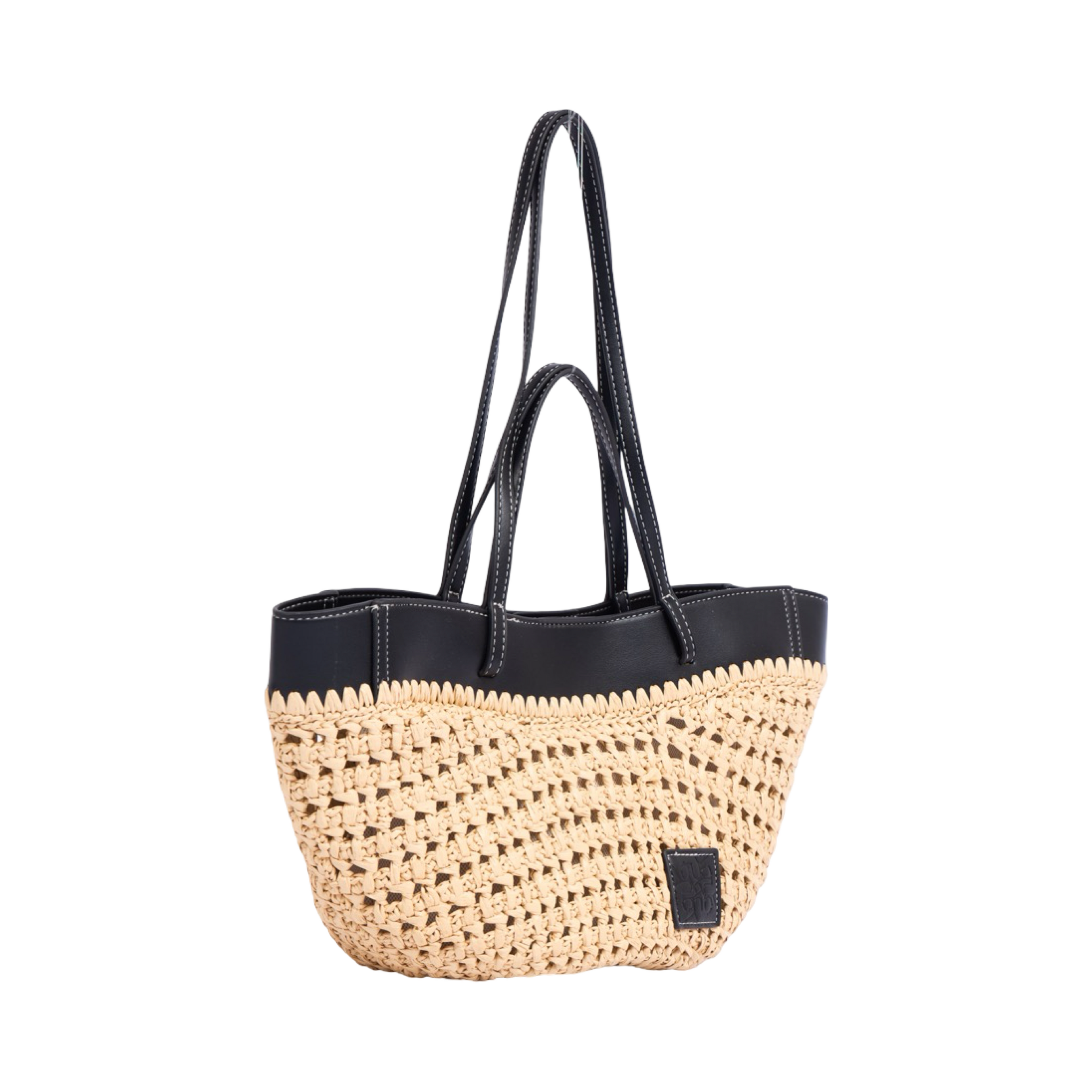 Artisan Vovage – Straw Shoulder Bag – Black