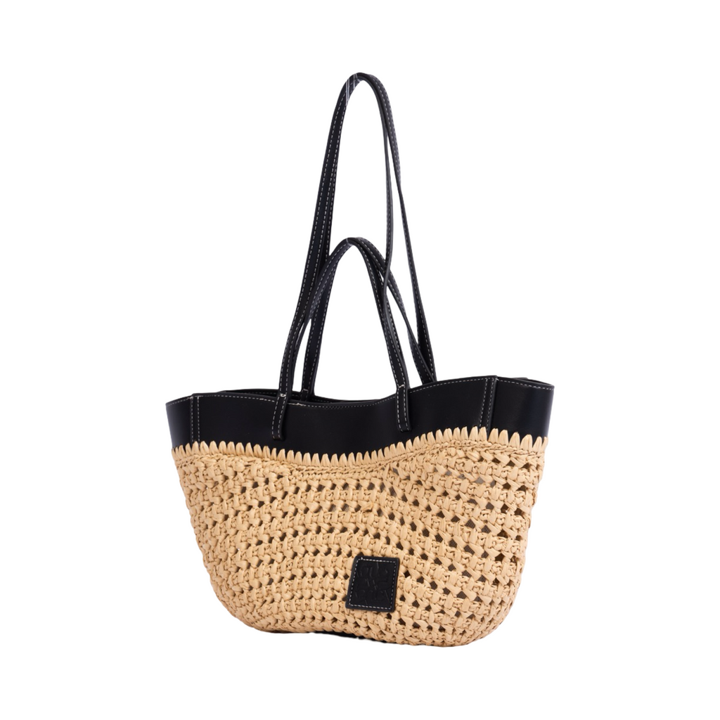 Artisan Vovage – Straw Shoulder Bag – Black