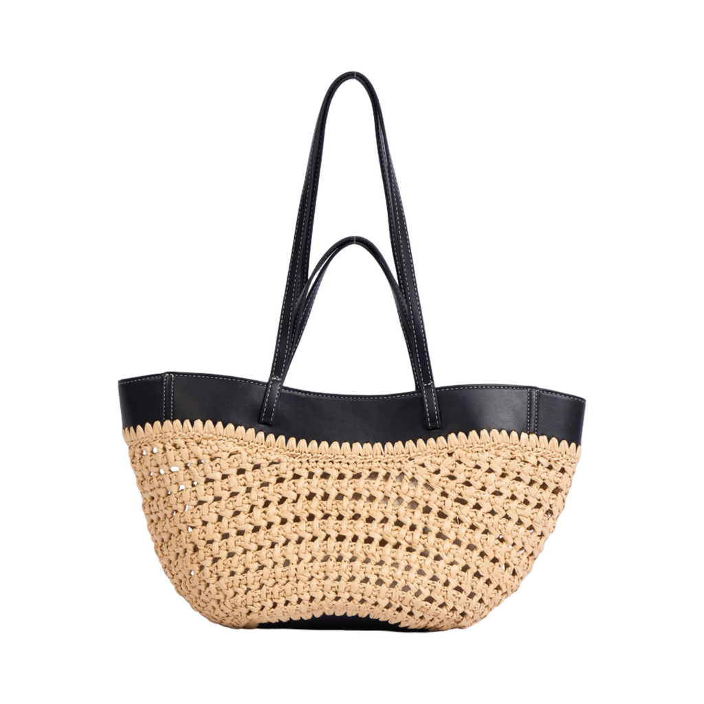 Artisan Vovage – Straw Shoulder Bag – Black