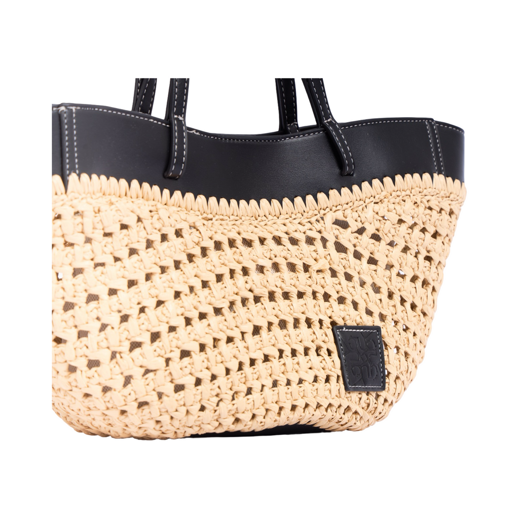 Artisan Vovage – Straw Shoulder Bag – Black