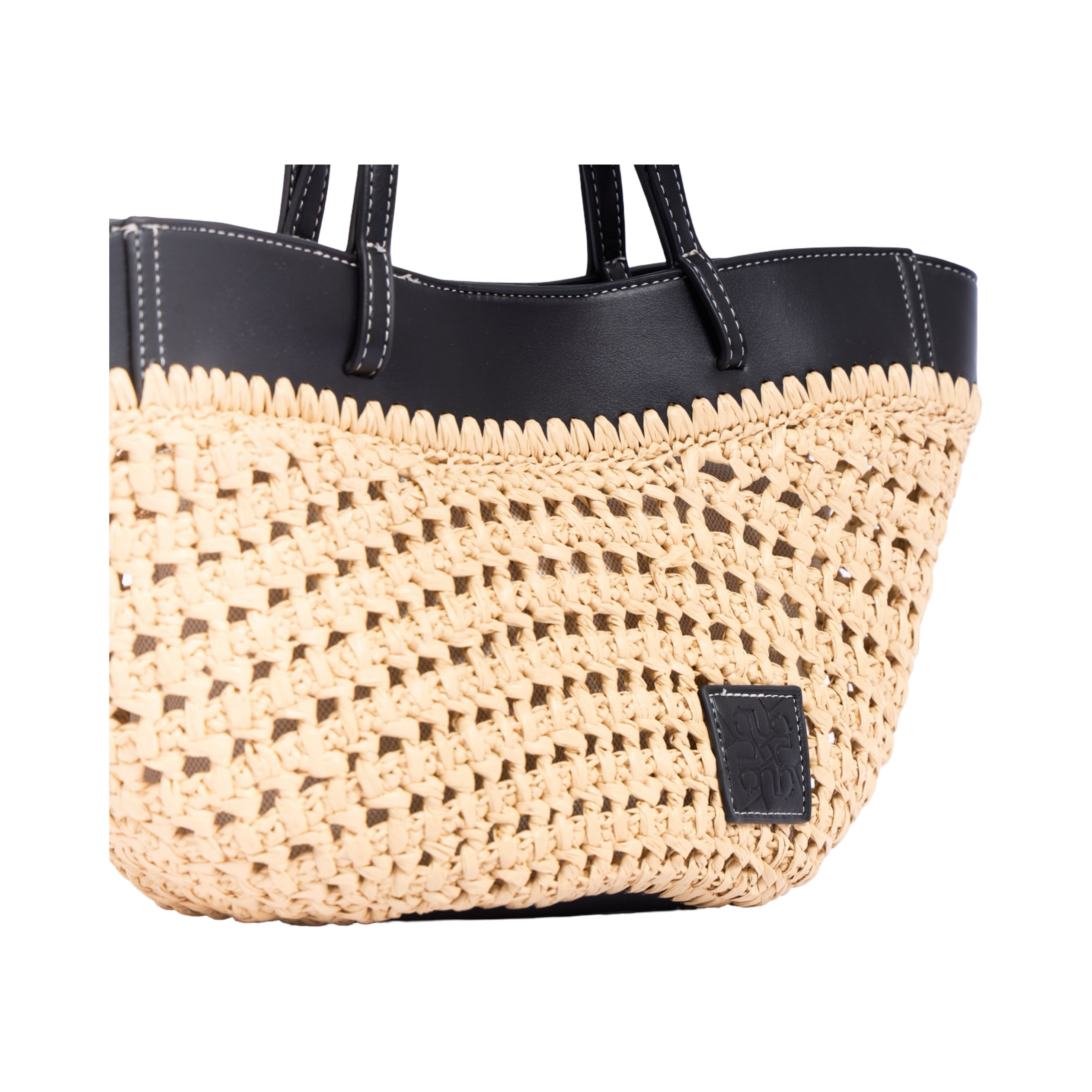 Artisan Vovage – Straw Shoulder Bag – Black