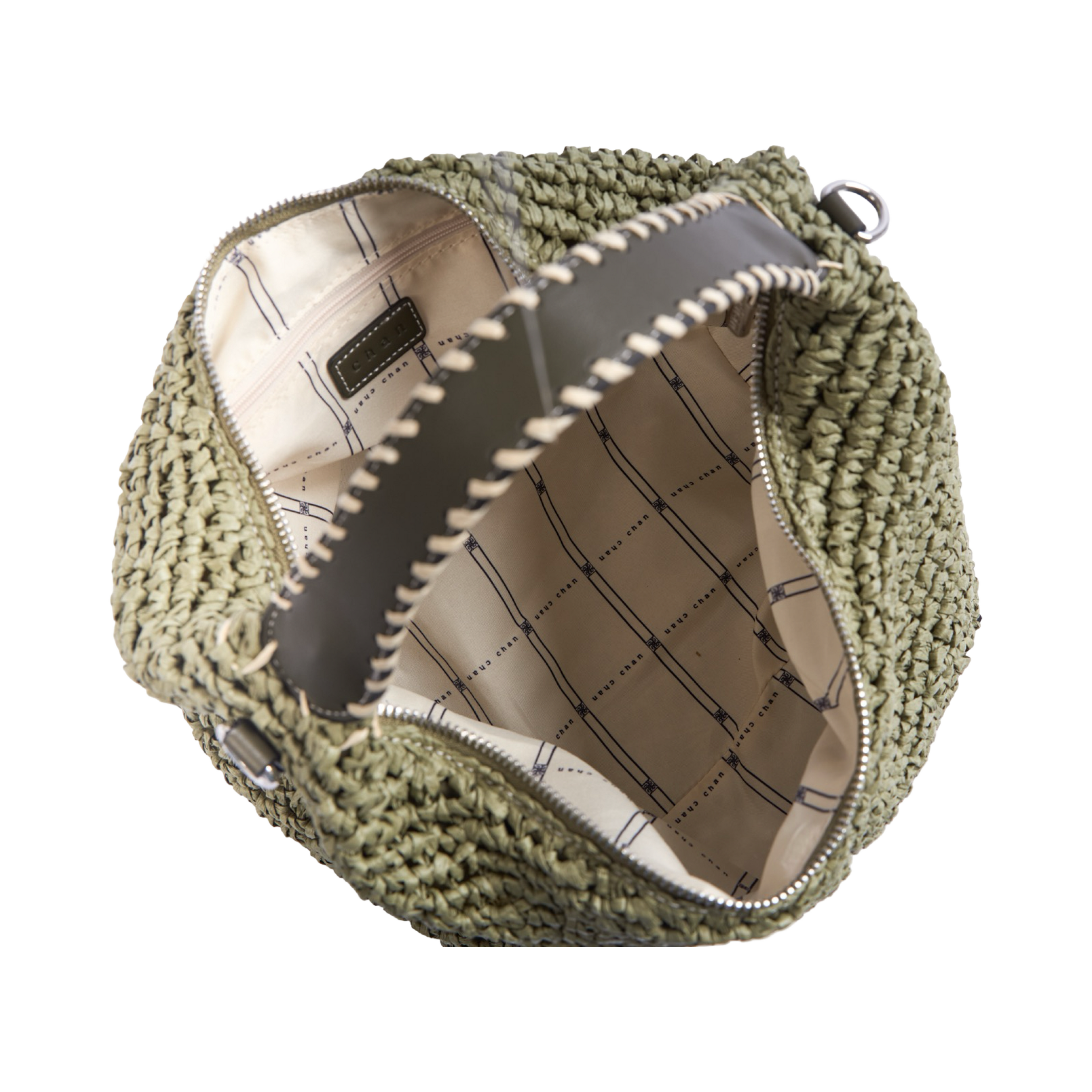 Artisan Vovage – Straw Crescent Crossbody S – Olive