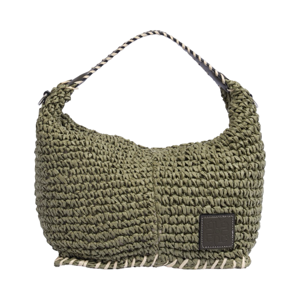 Artisan Vovage – Straw Crescent Bag M – Olive