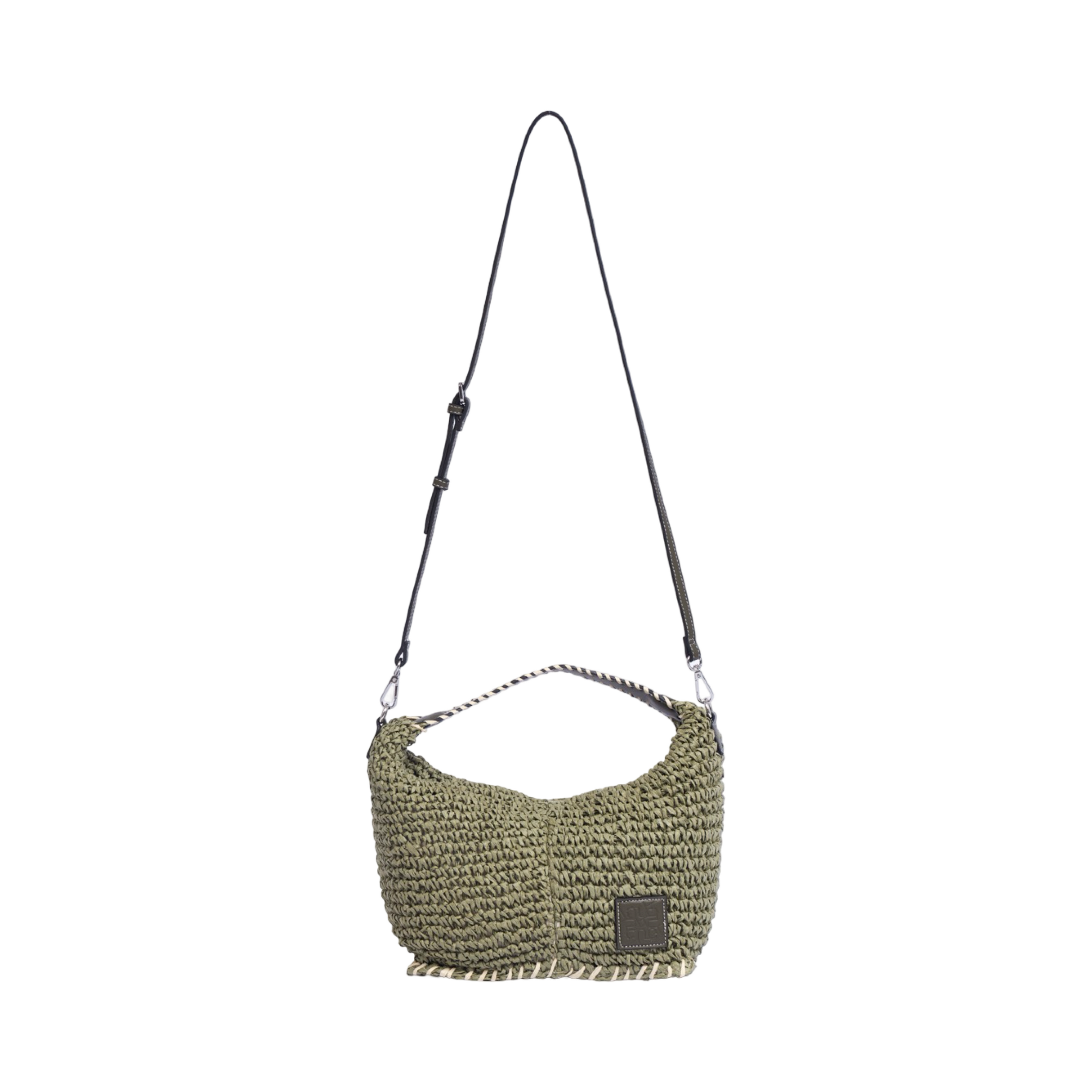 Artisan Vovage – Straw Crescent Bag M – Olive