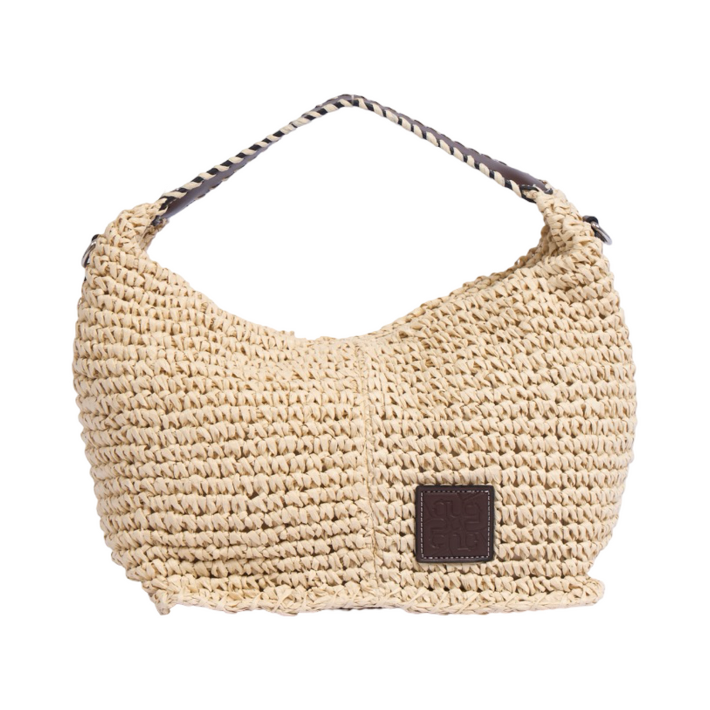 Artisan Vovage – Straw Crescent Bag M – Beige