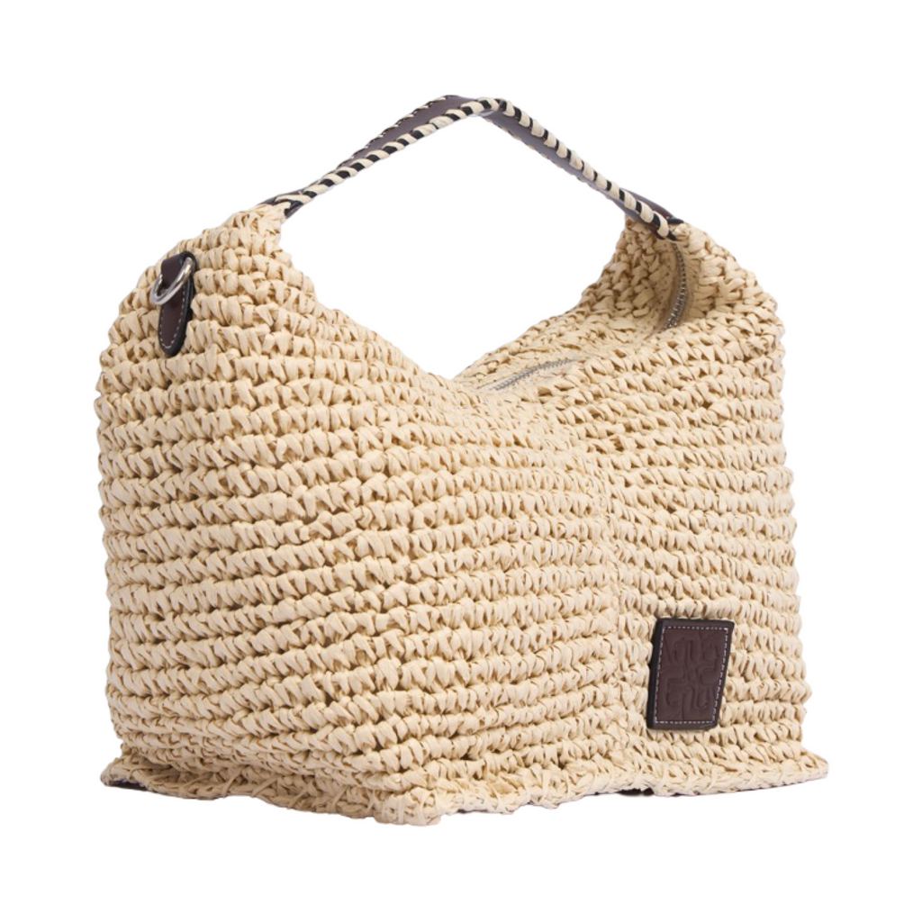 Artisan Vovage – Straw Crescent Bag M – Beige
