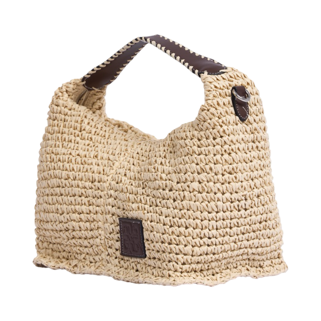 Artisan Vovage – Straw Crescent Bag M – Beige