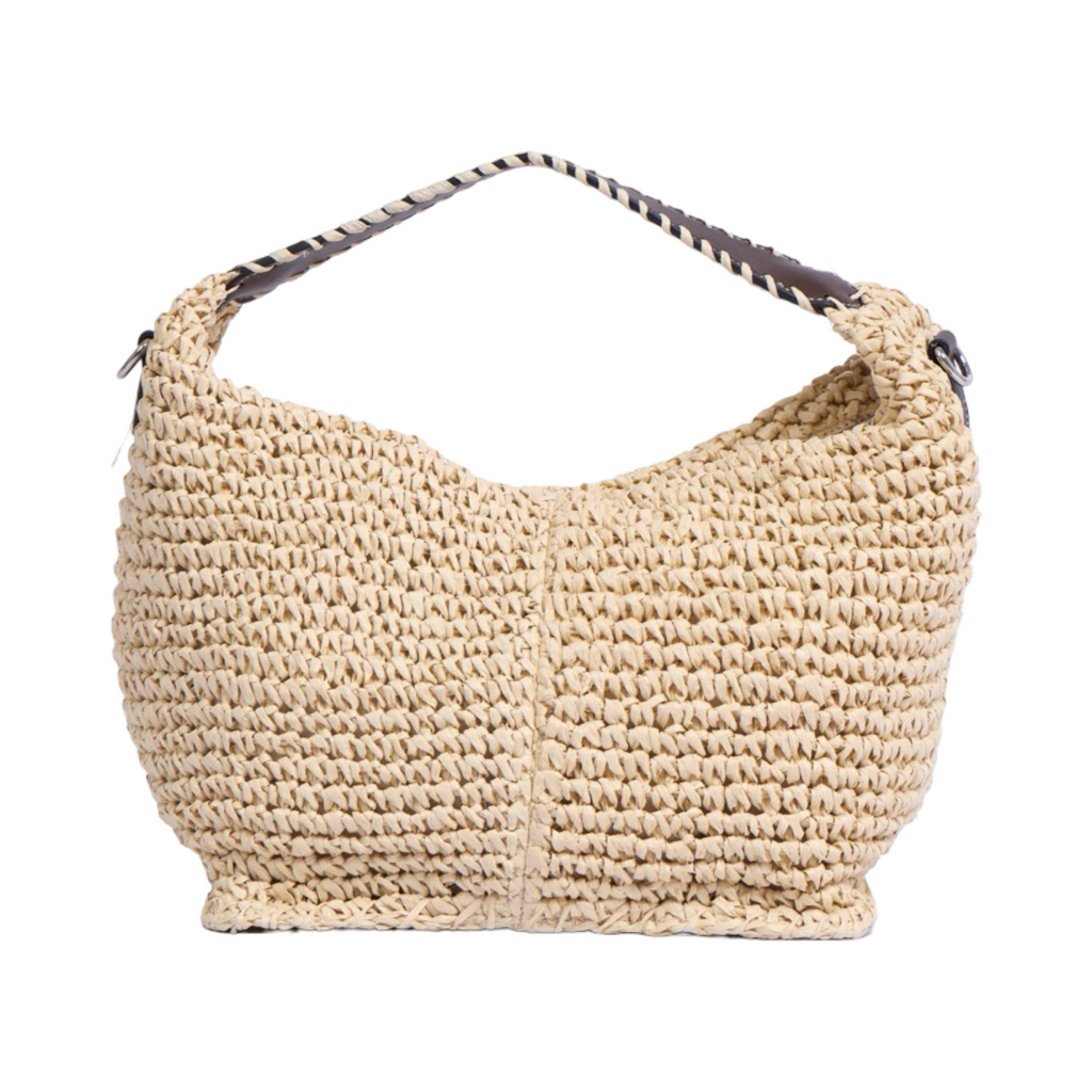 Artisan Vovage – Straw Crescent Bag M – Beige