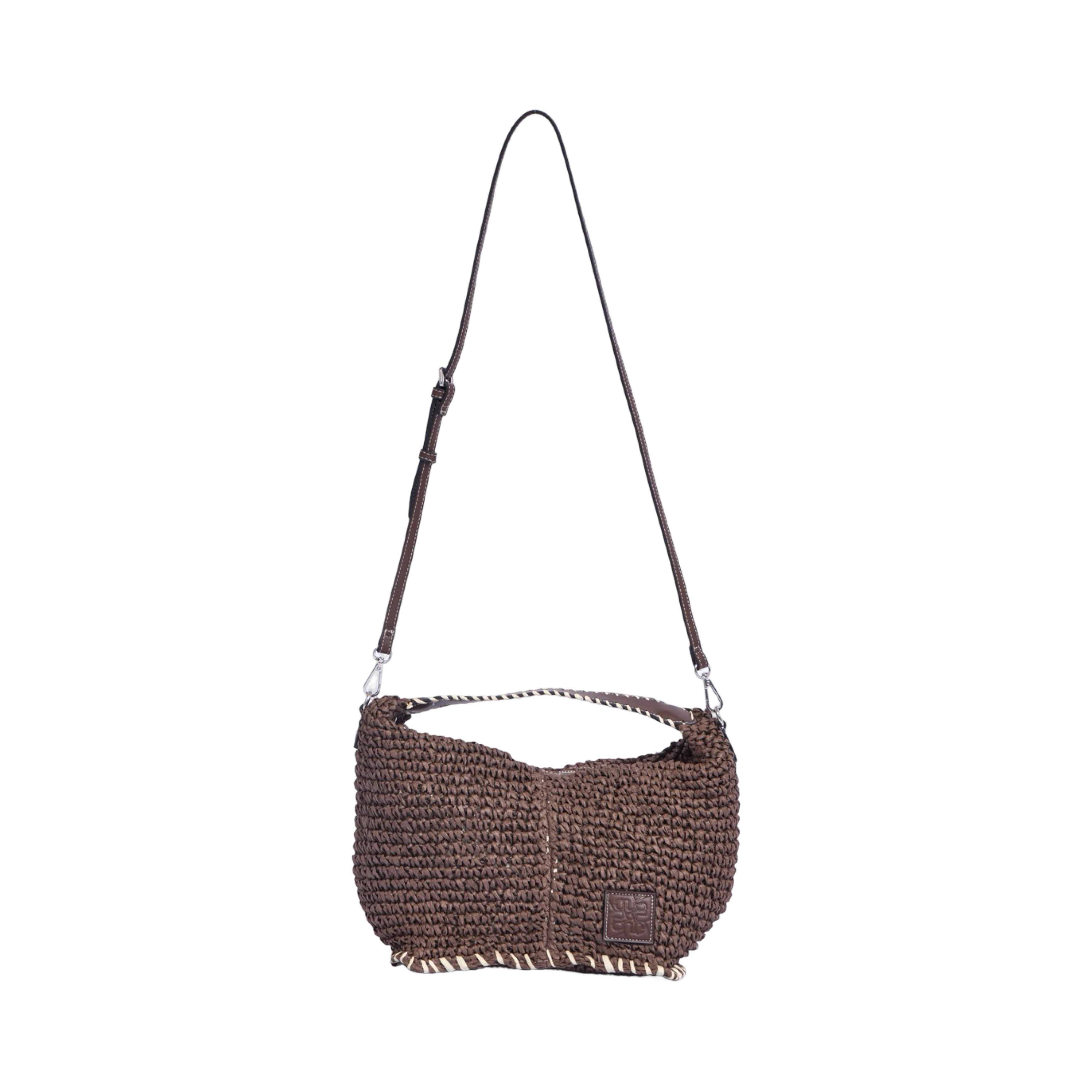 Artisan Vovage – Straw Crescent Bag M – Brown