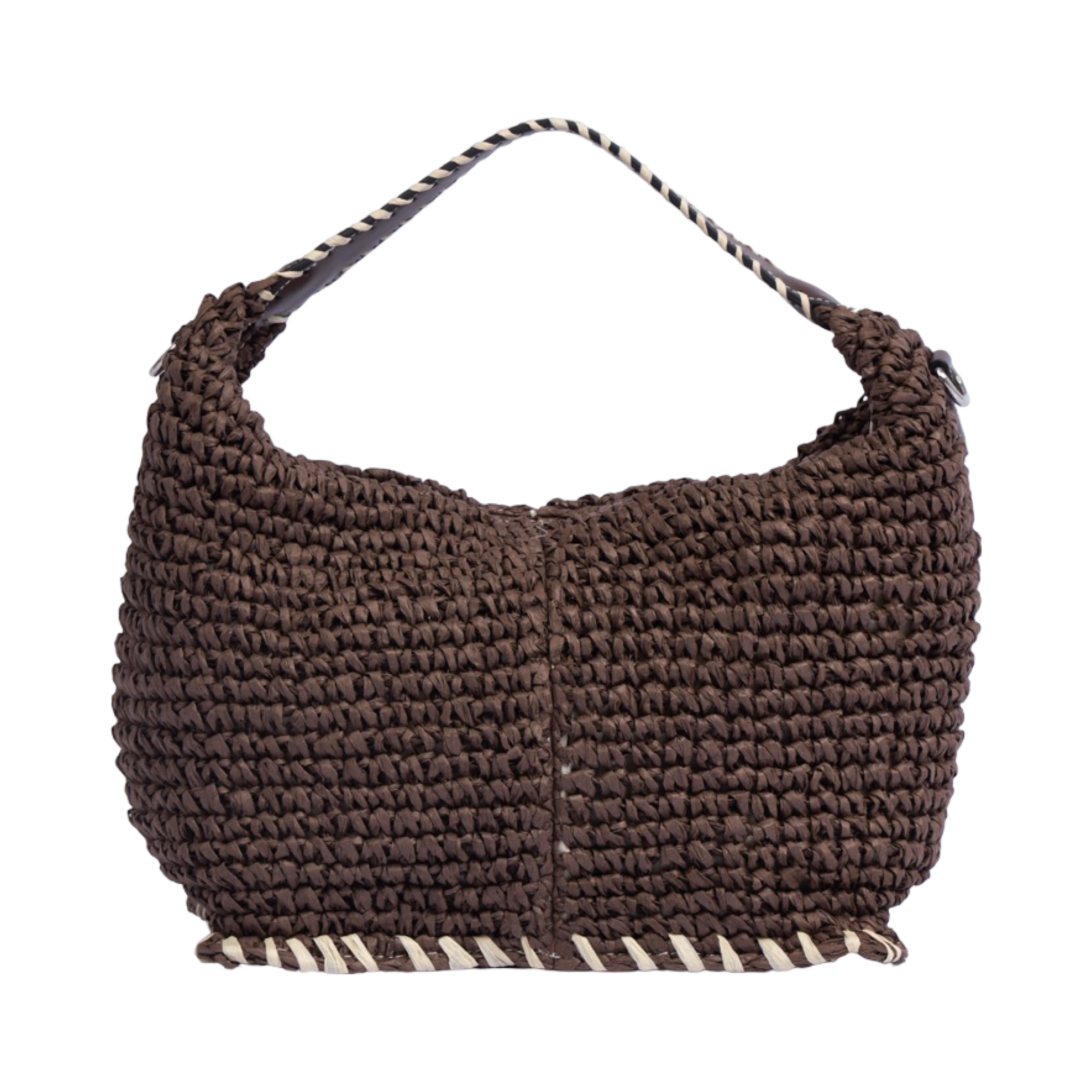 Artisan Vovage – Straw Crescent Bag M – Brown