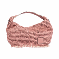 Artisan Vovage – Straw Crescent Bag M – Dusty Rose