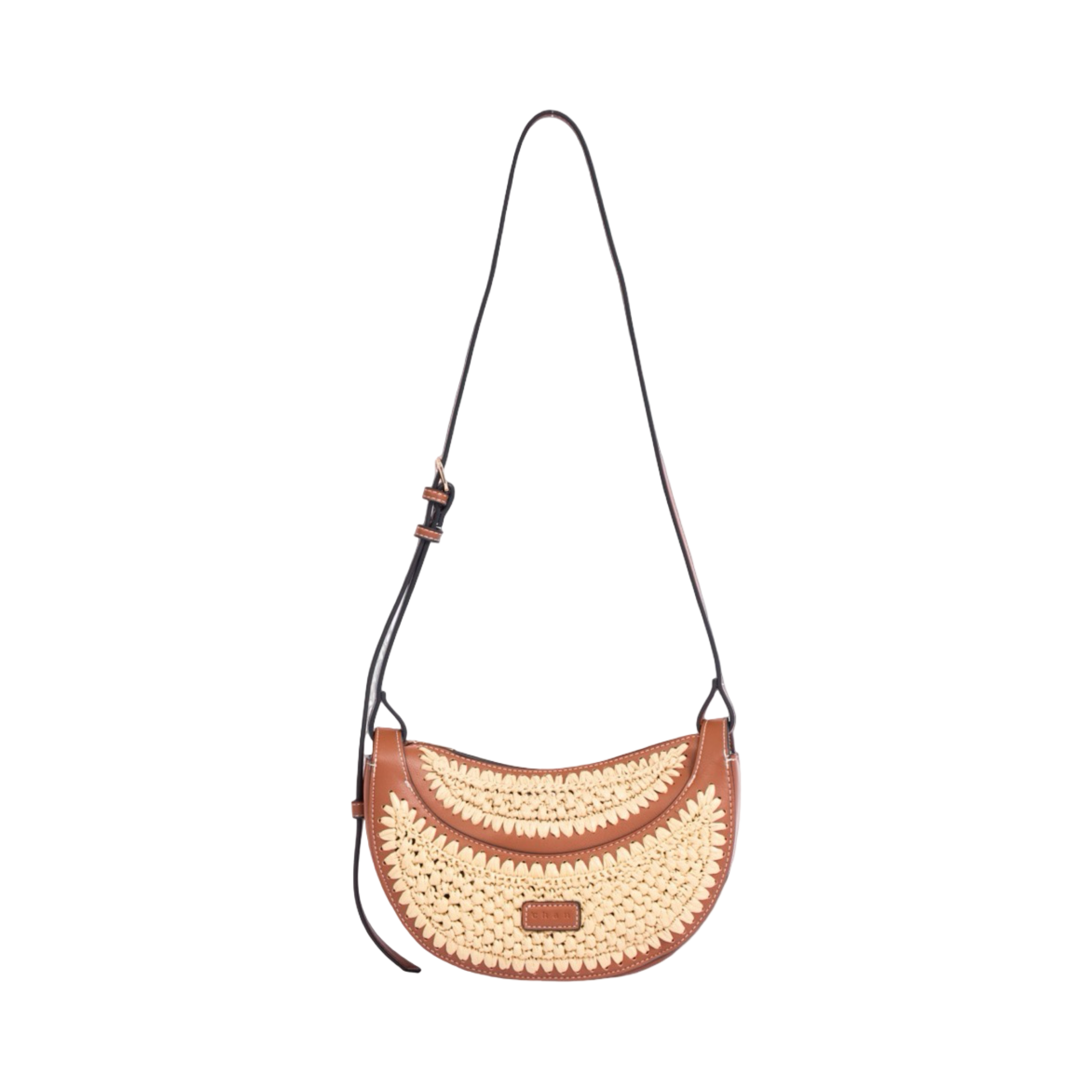 Artisan Vovage – Straw Half Moon Shoulder – Brown