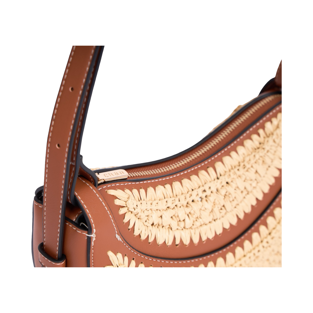 Artisan Vovage – Straw Half Moon Shoulder – Brown