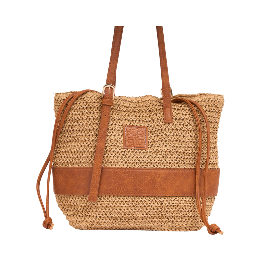 Everyday Earth – Drawstring Straw Tote – Brown