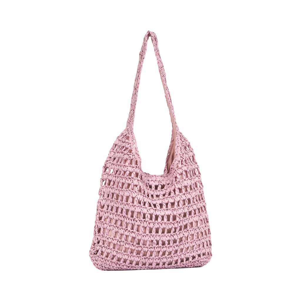 Everyday Earth – Straw Tote Bag – Pink