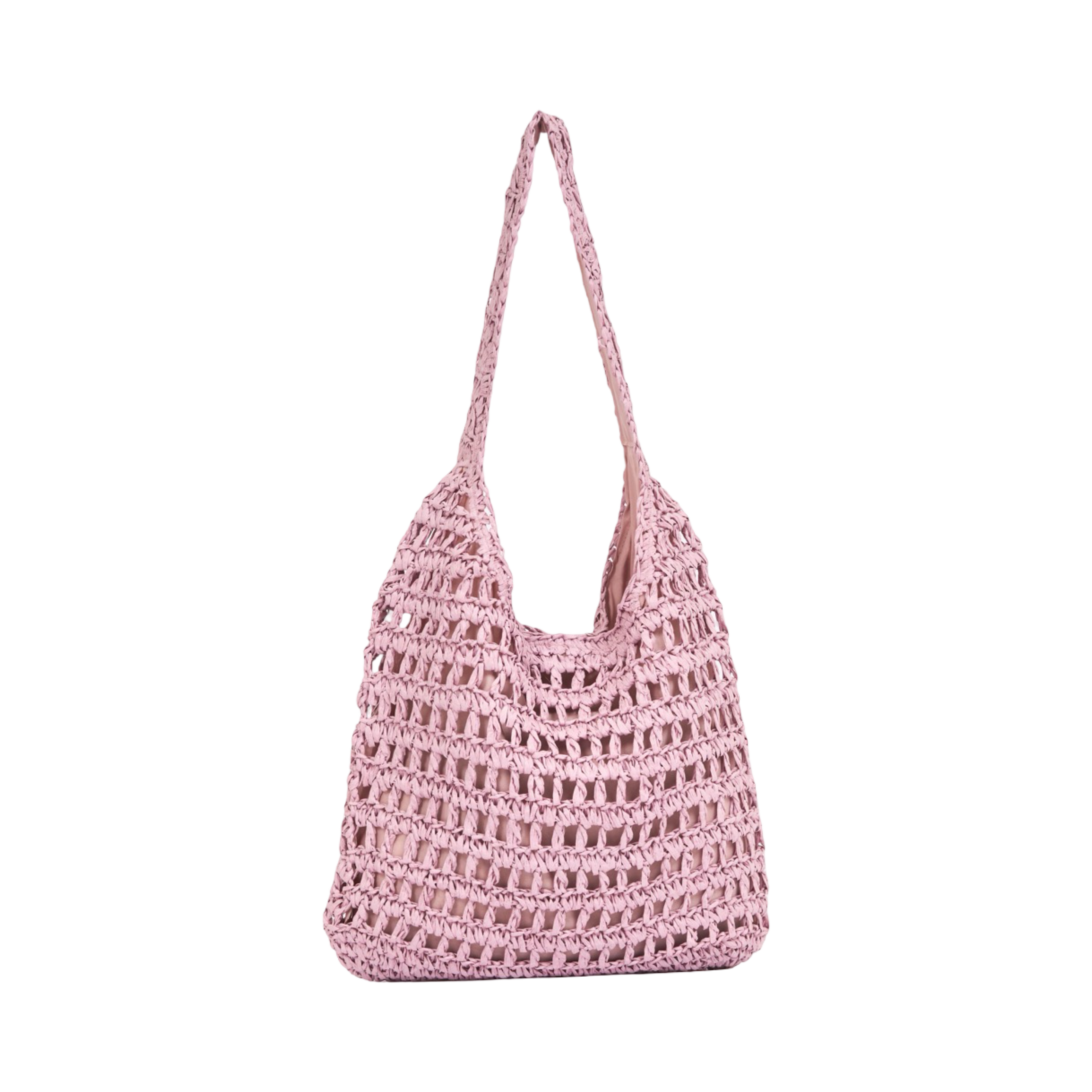 Everyday Earth – Straw Tote Bag – Pink