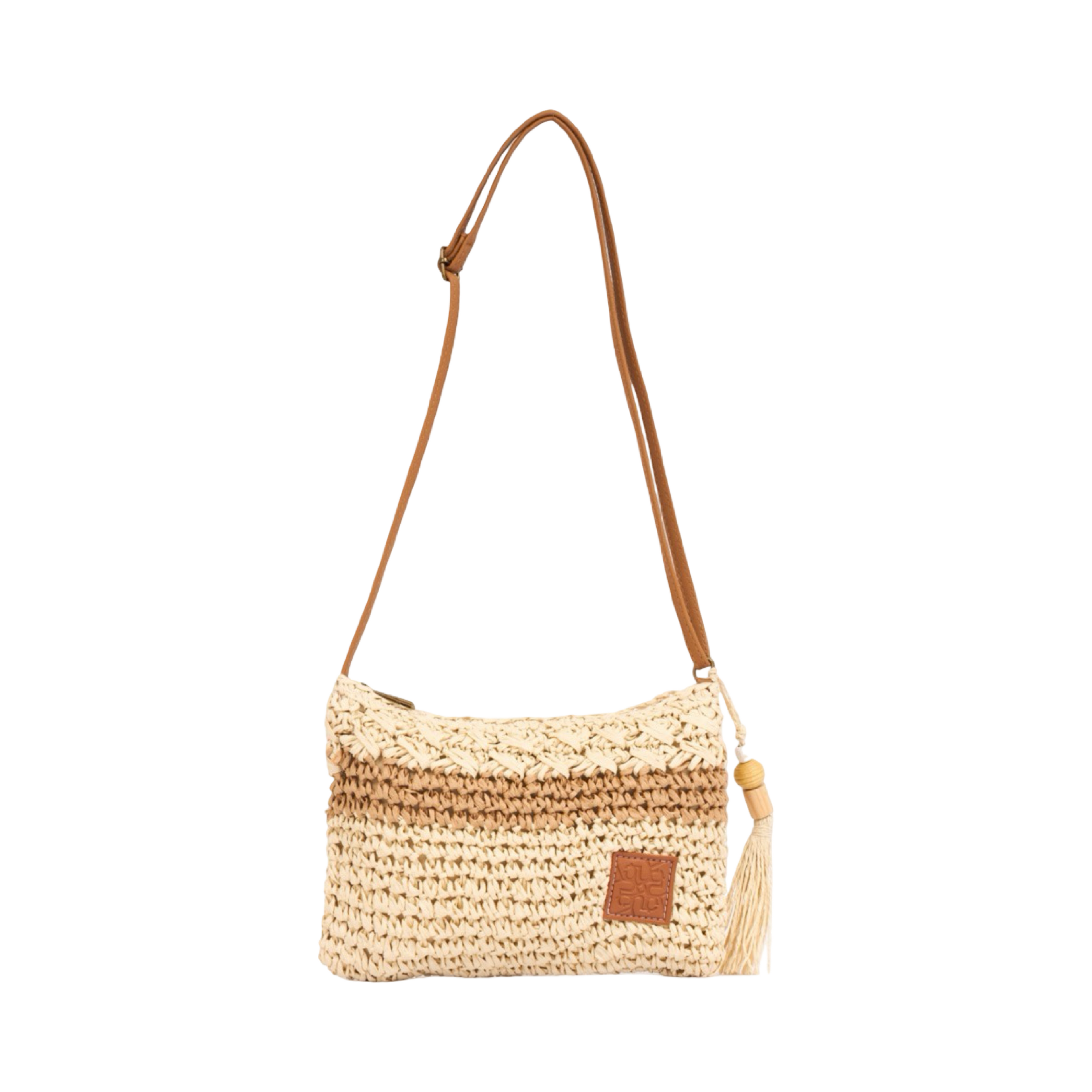 Everyday Earth – Straw Crossbody Bag – Beige
