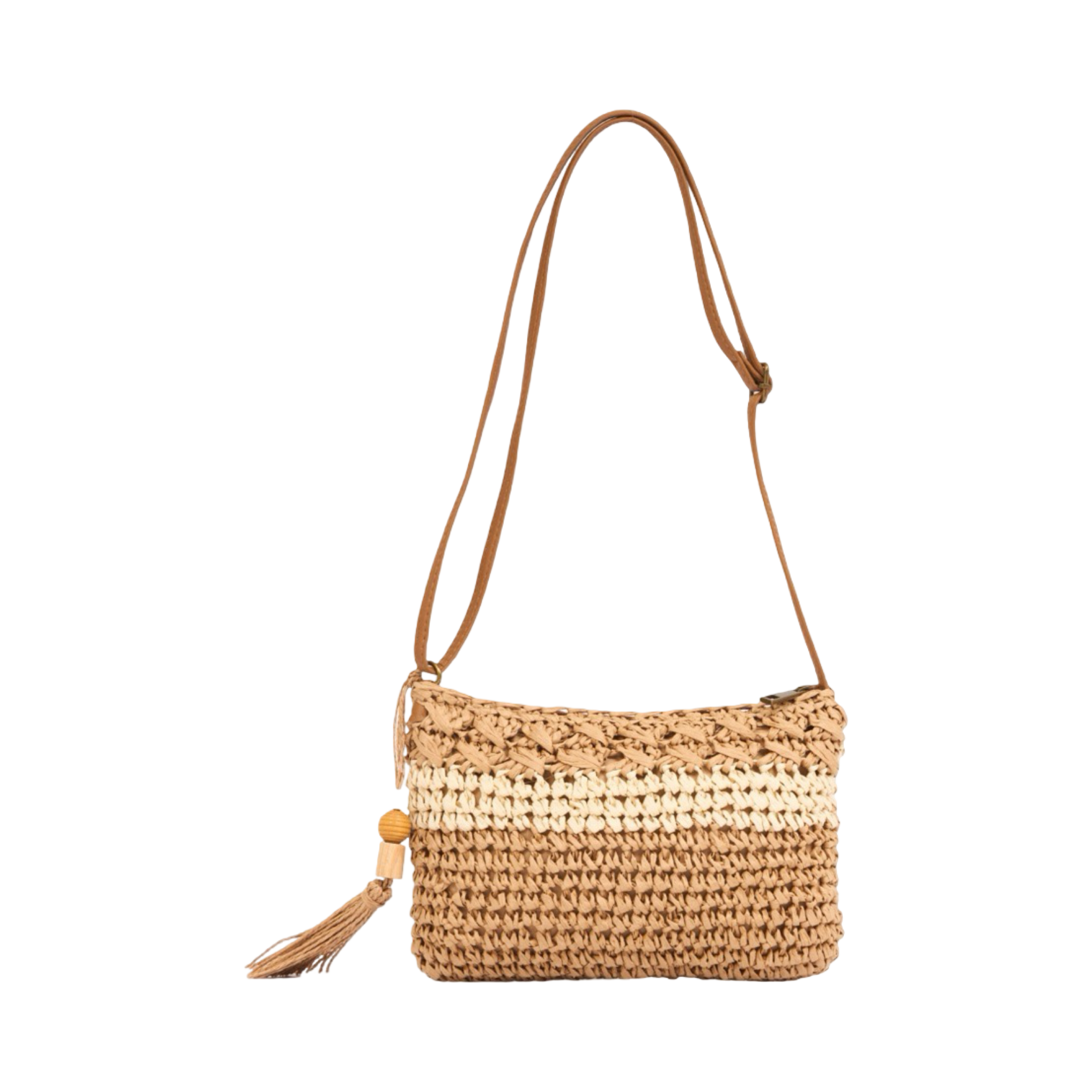 Everyday Earth – Straw Crossbody Bag – Brown