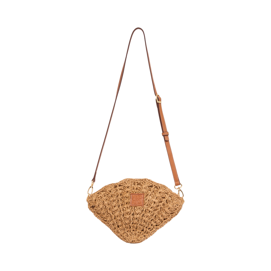 Everyday Earth – Straw Shell Crossbody Bag – Brown