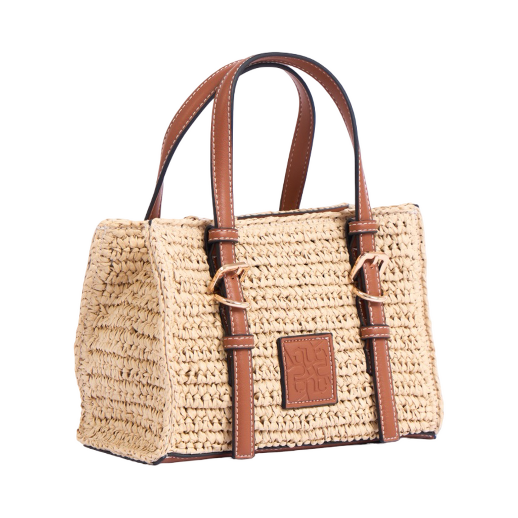 Artisan Vovage – Straw Mini Satchel Bag – Brown