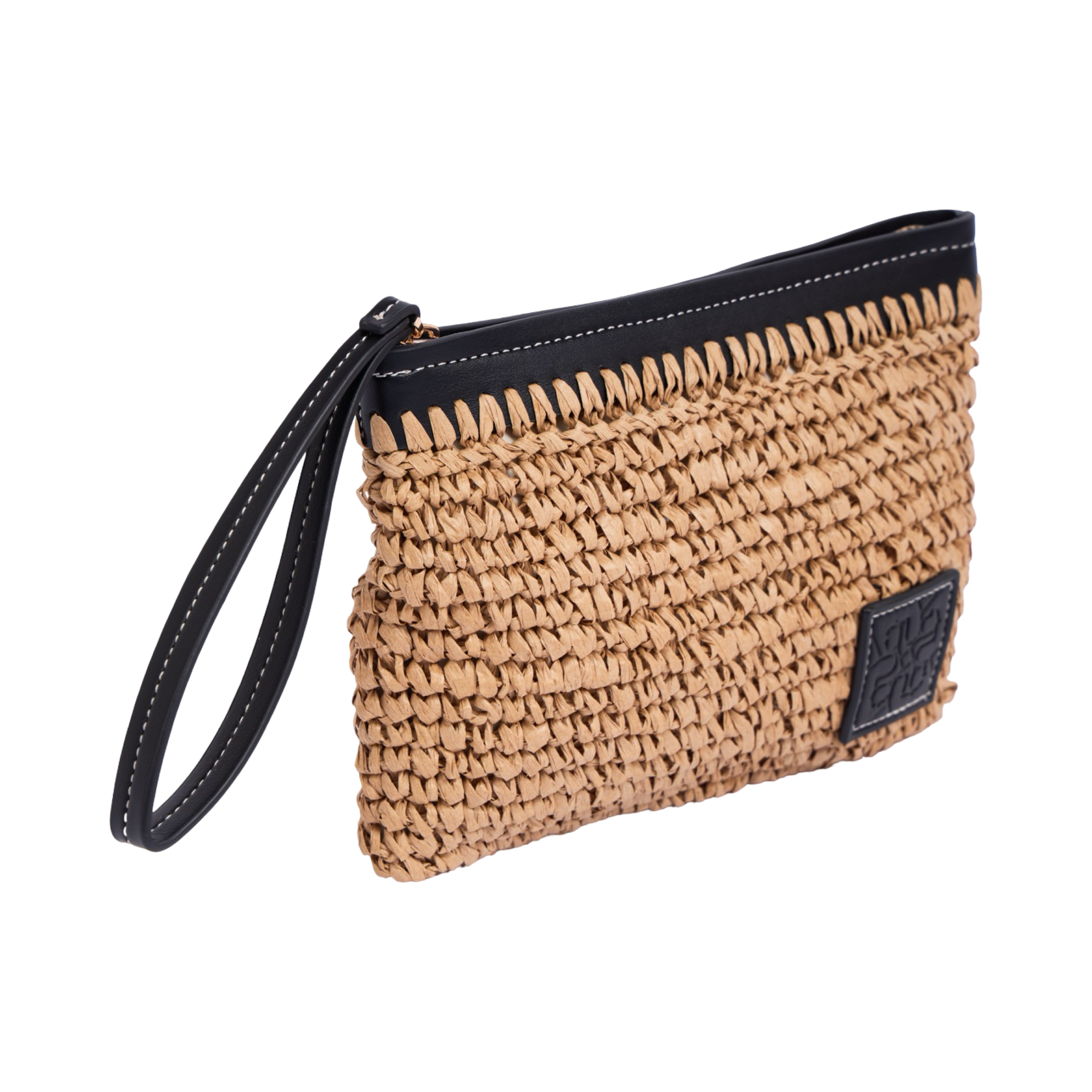 Artisan Vovage – Straw Pouch – Black