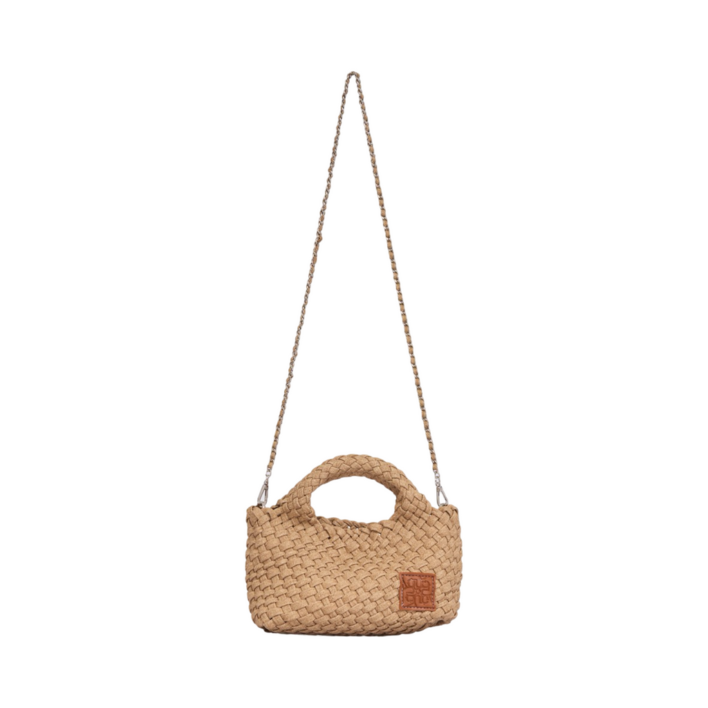 Woven Crossbody Bag S – Sand Denim