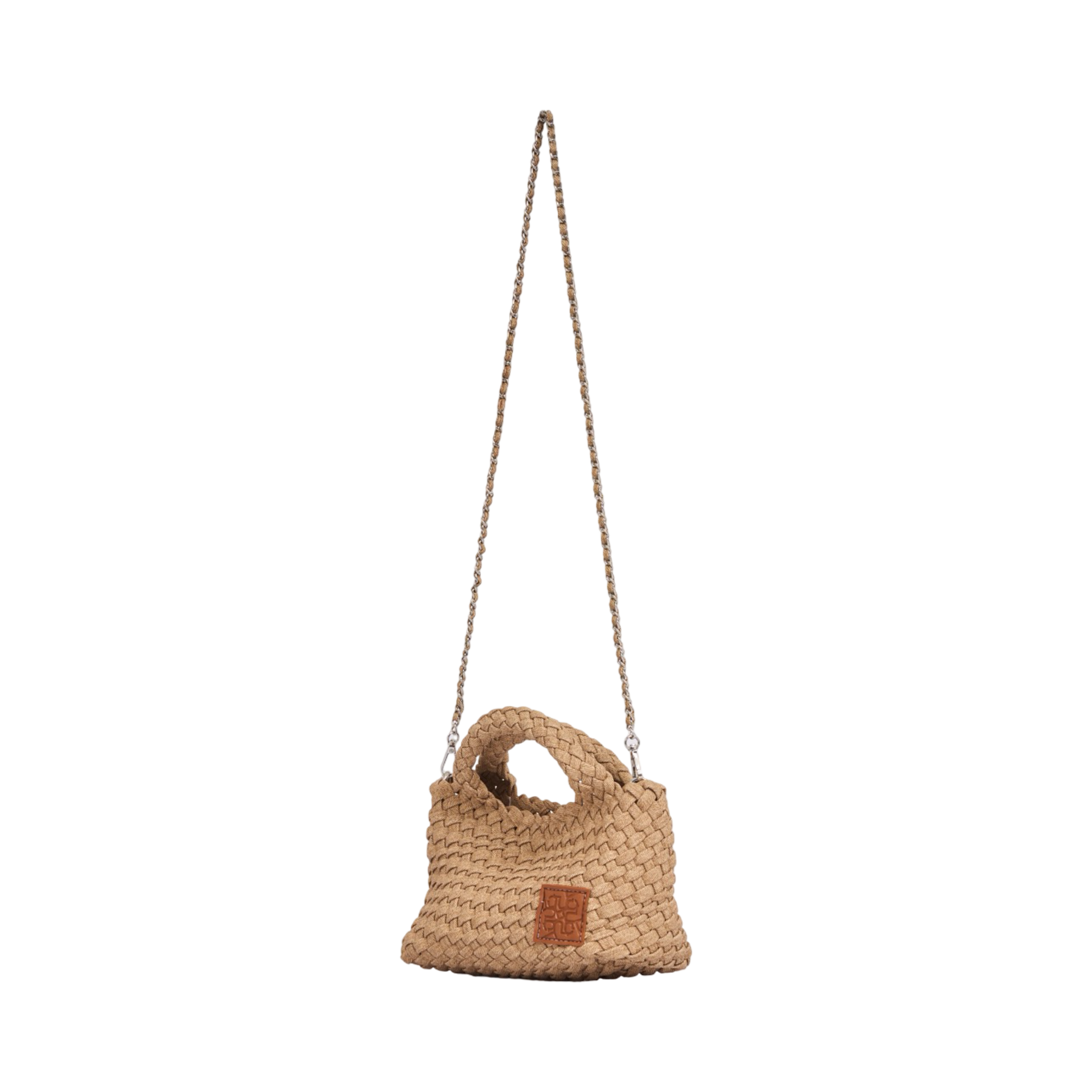 Woven Crossbody Bag S – Sand Denim