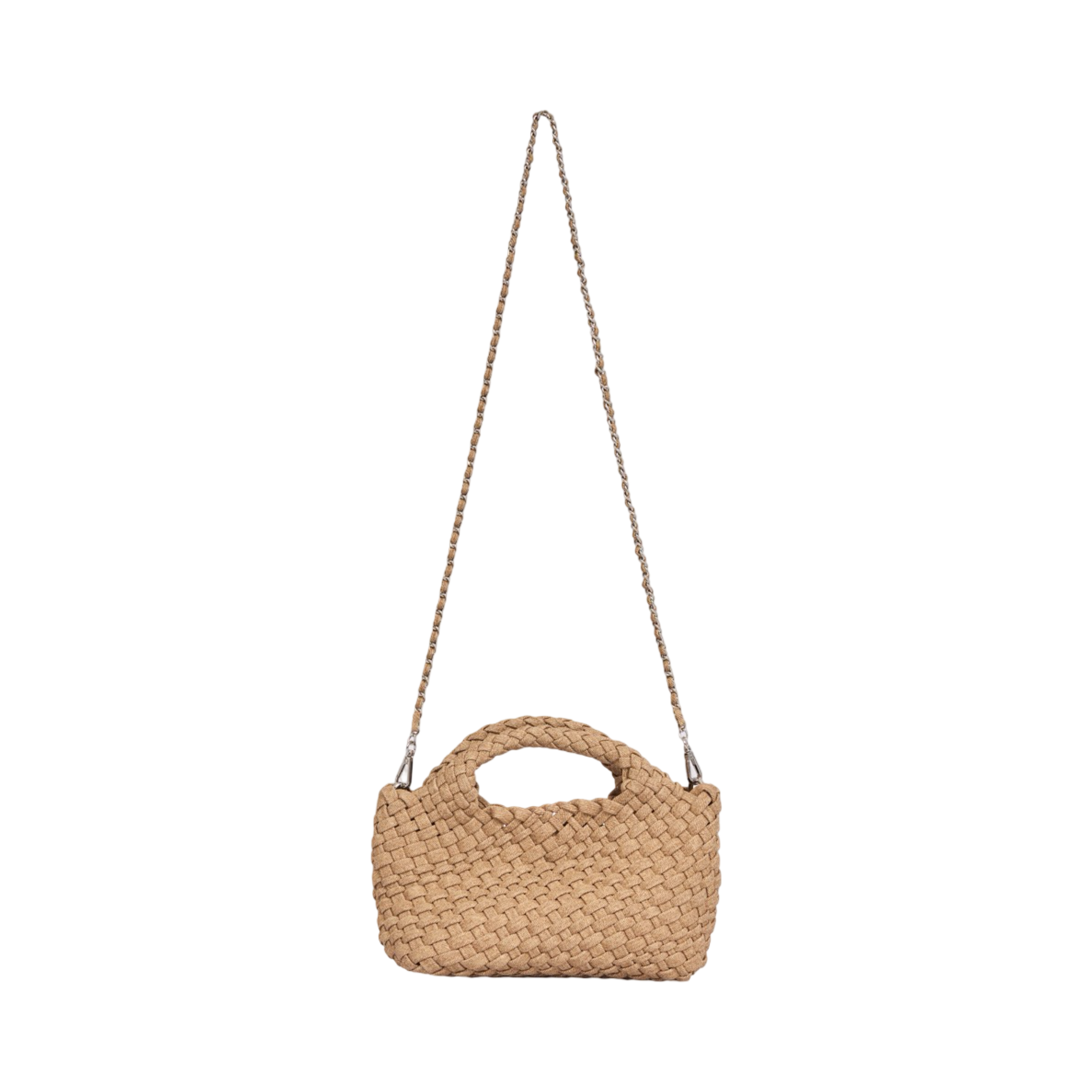 Woven Crossbody Bag S – Sand Denim