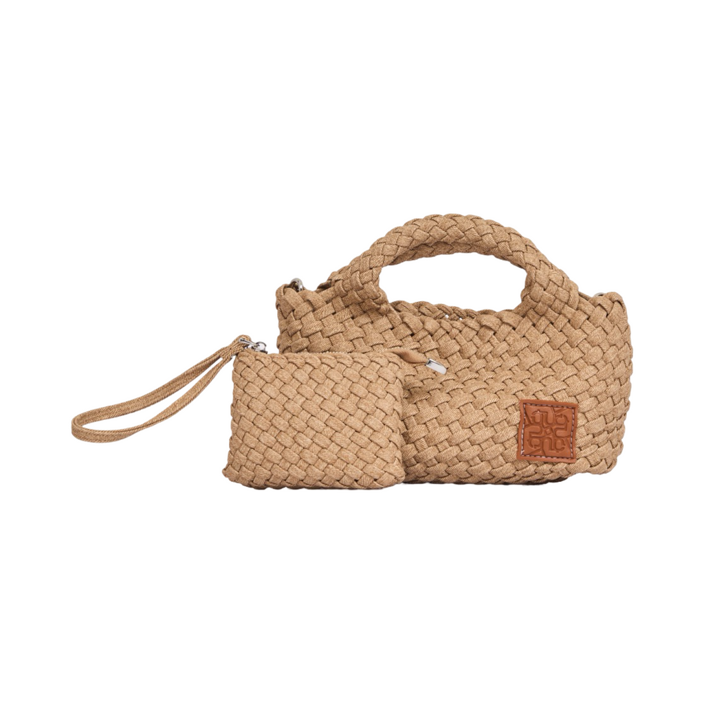 Woven Crossbody Bag S – Sand Denim