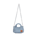 Midnight Weave – Woven Crossbody Bag S – Blue Mist Denim
