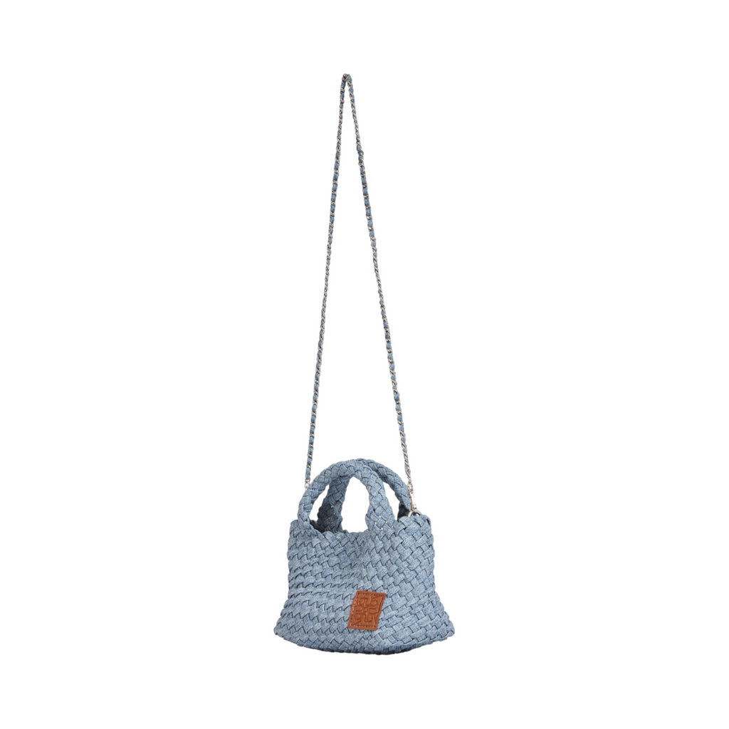 Woven Crossbody Bag S – Blue Mist Denim