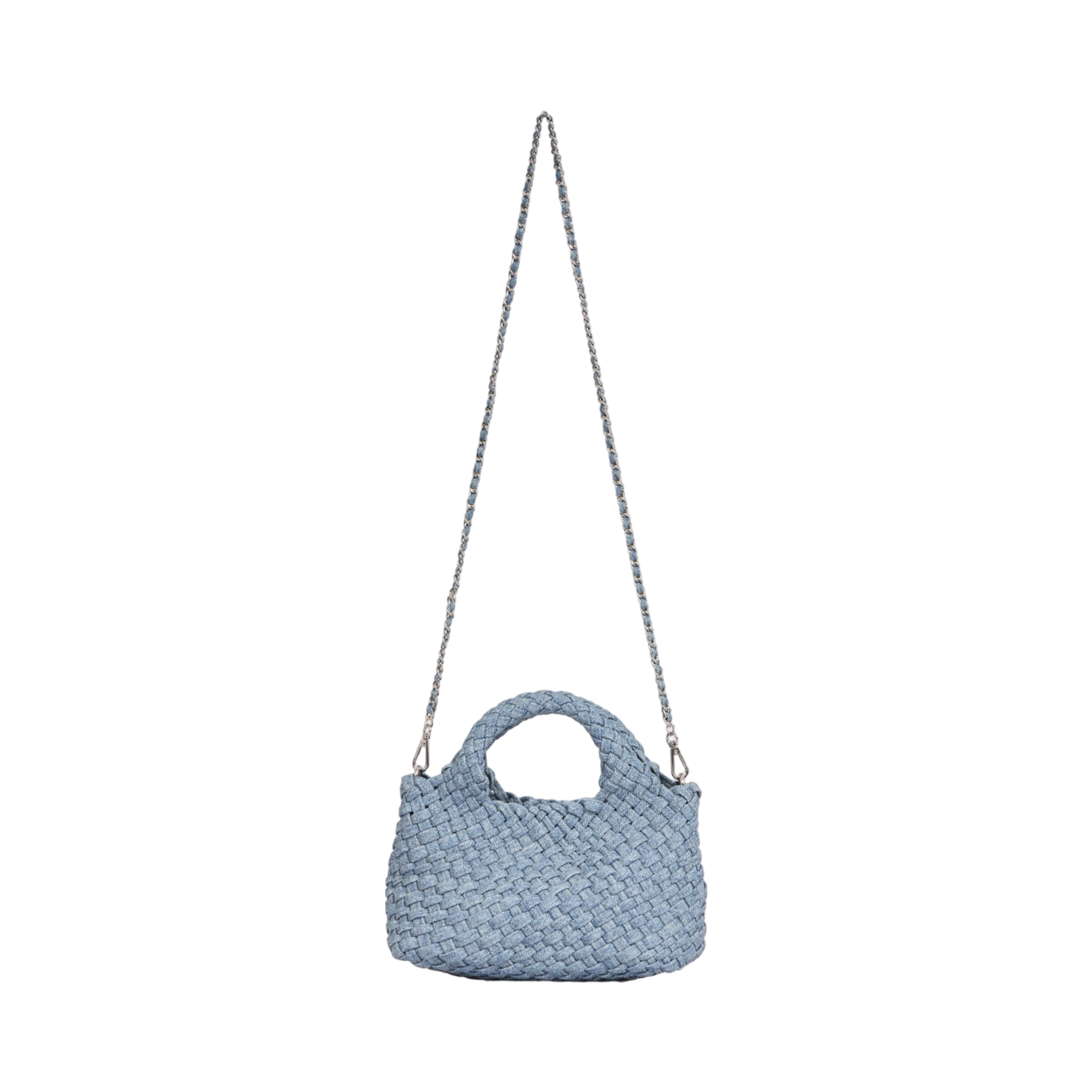 Woven Crossbody Bag S – Blue Mist Denim