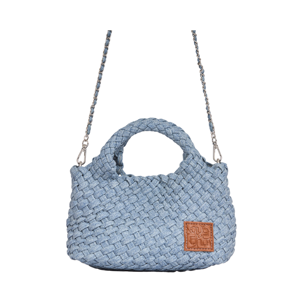 Woven Crossbody Bag S – Blue Mist Denim