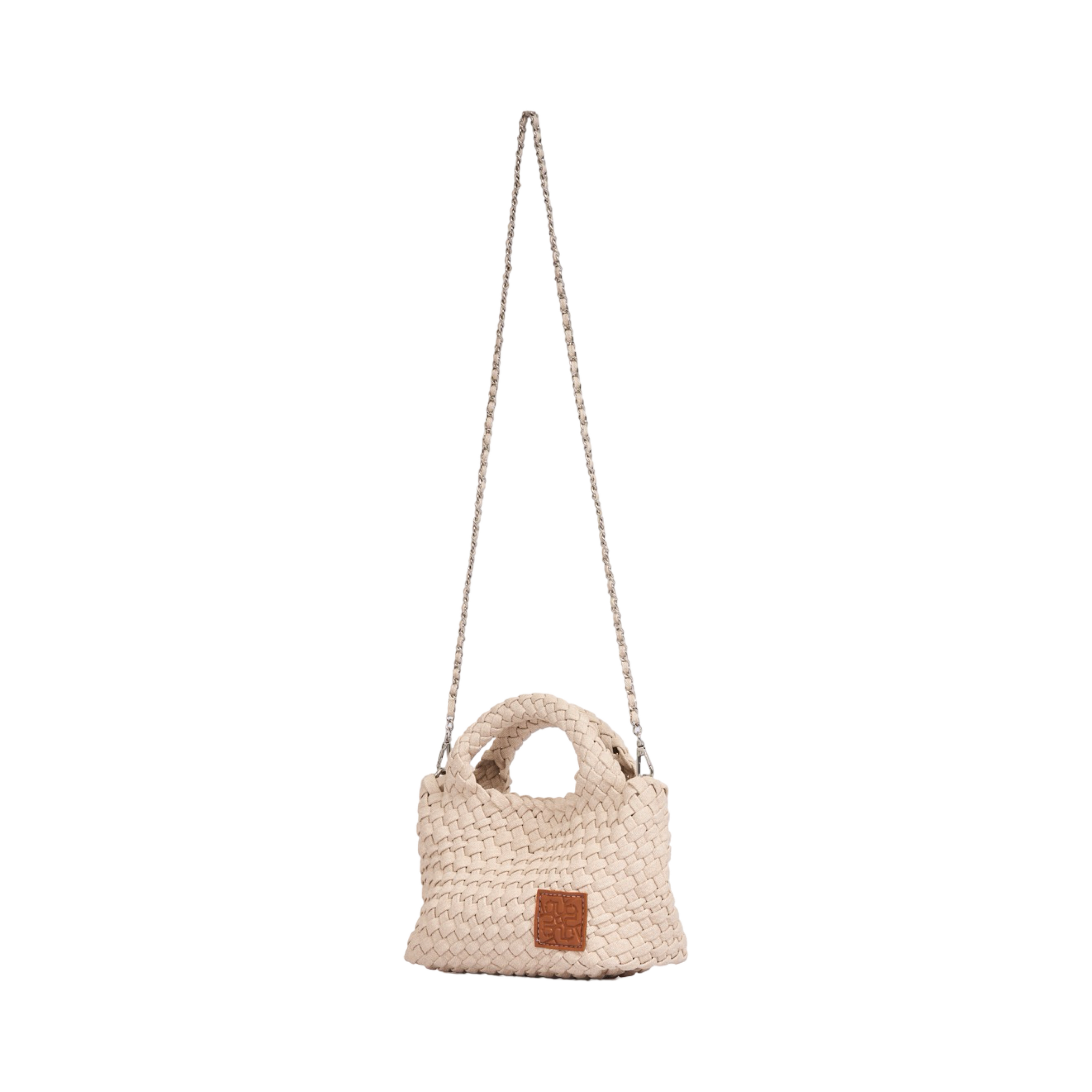 Woven Crossbody Bag S – Ivory Denim