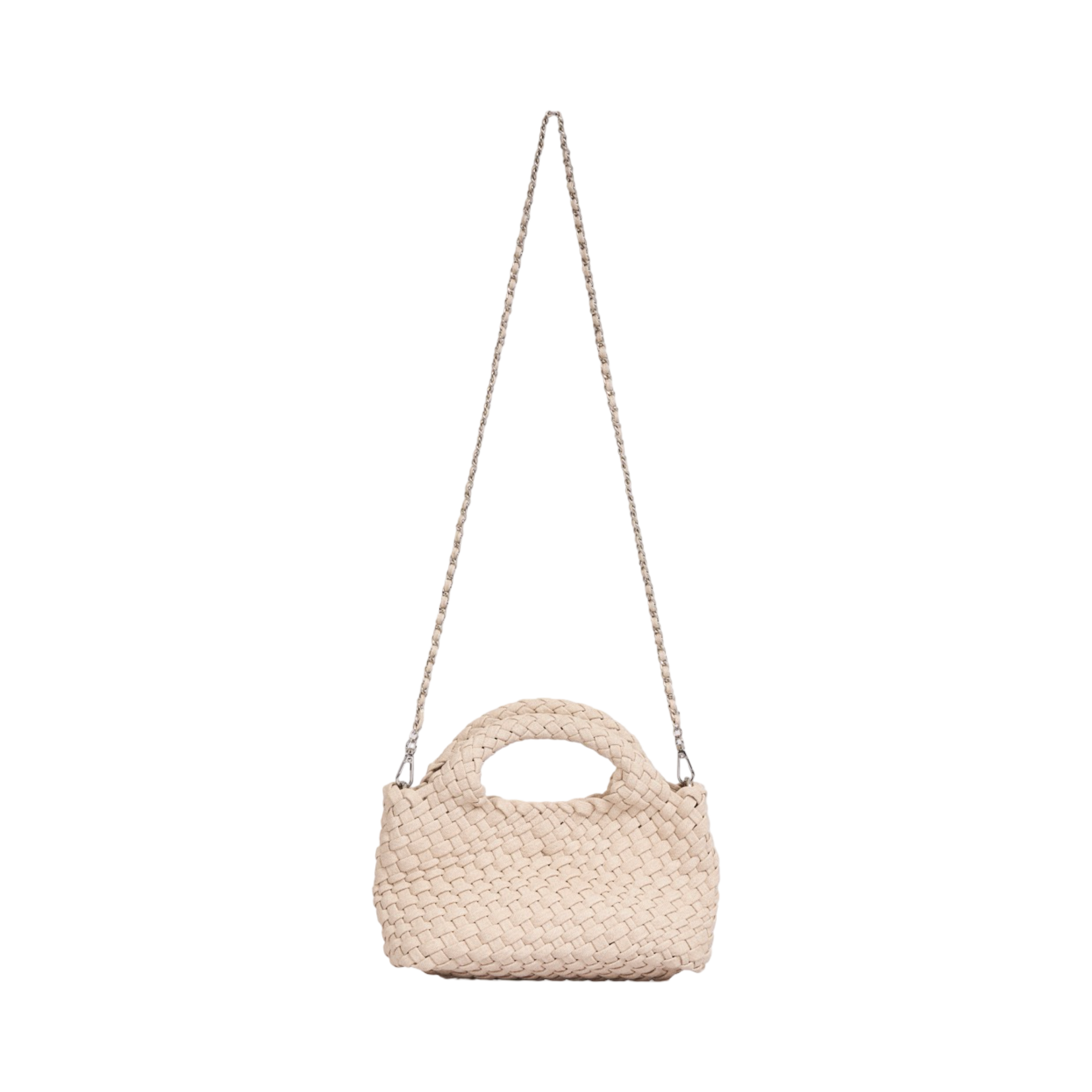 Woven Crossbody Bag S – Ivory Denim