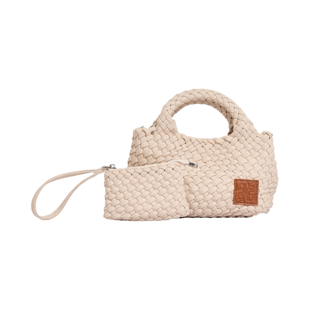 Woven Crossbody Bag S – Ivory Denim