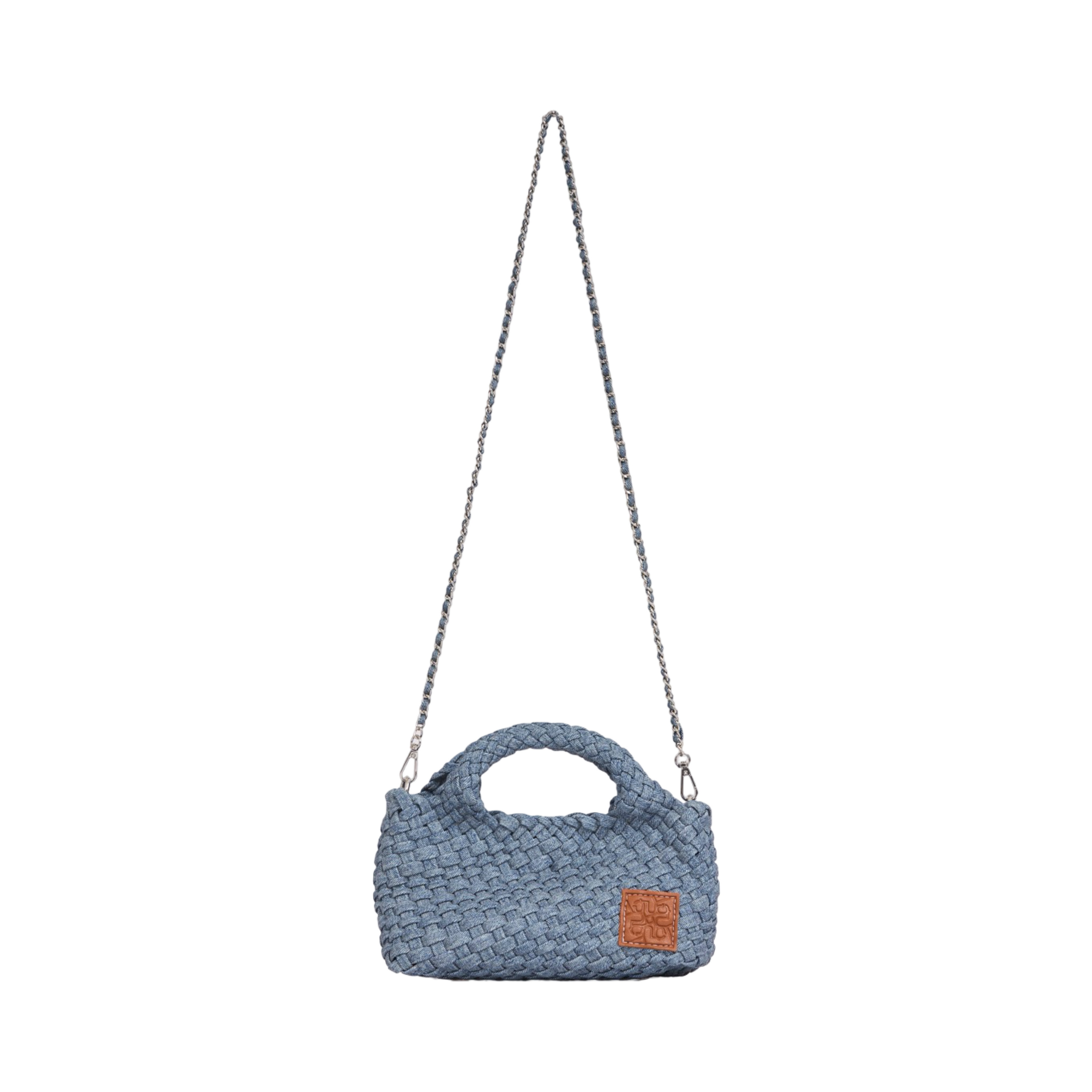 Woven Crossbody Bag S – Washed Denim