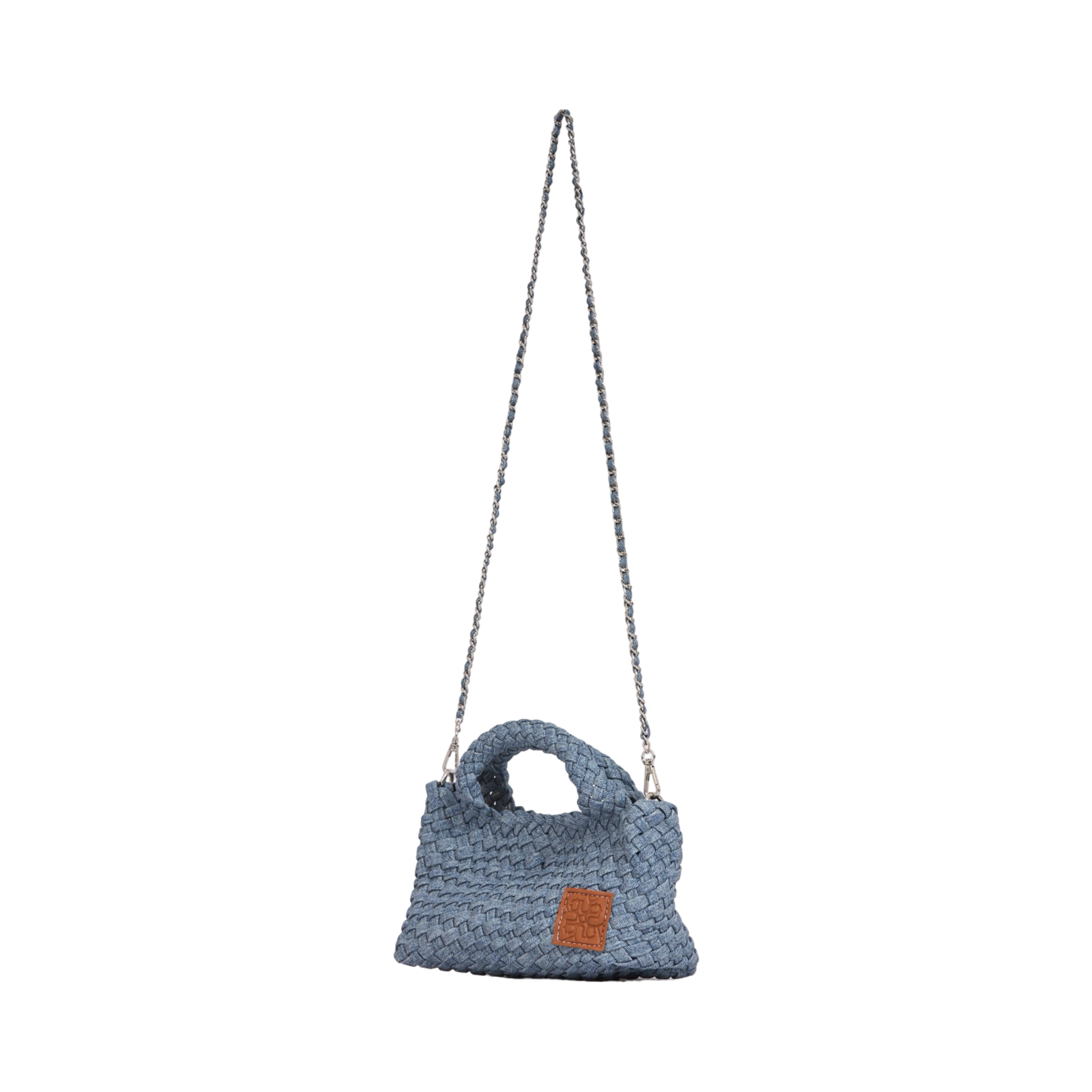 Woven Crossbody Bag S – Washed Denim