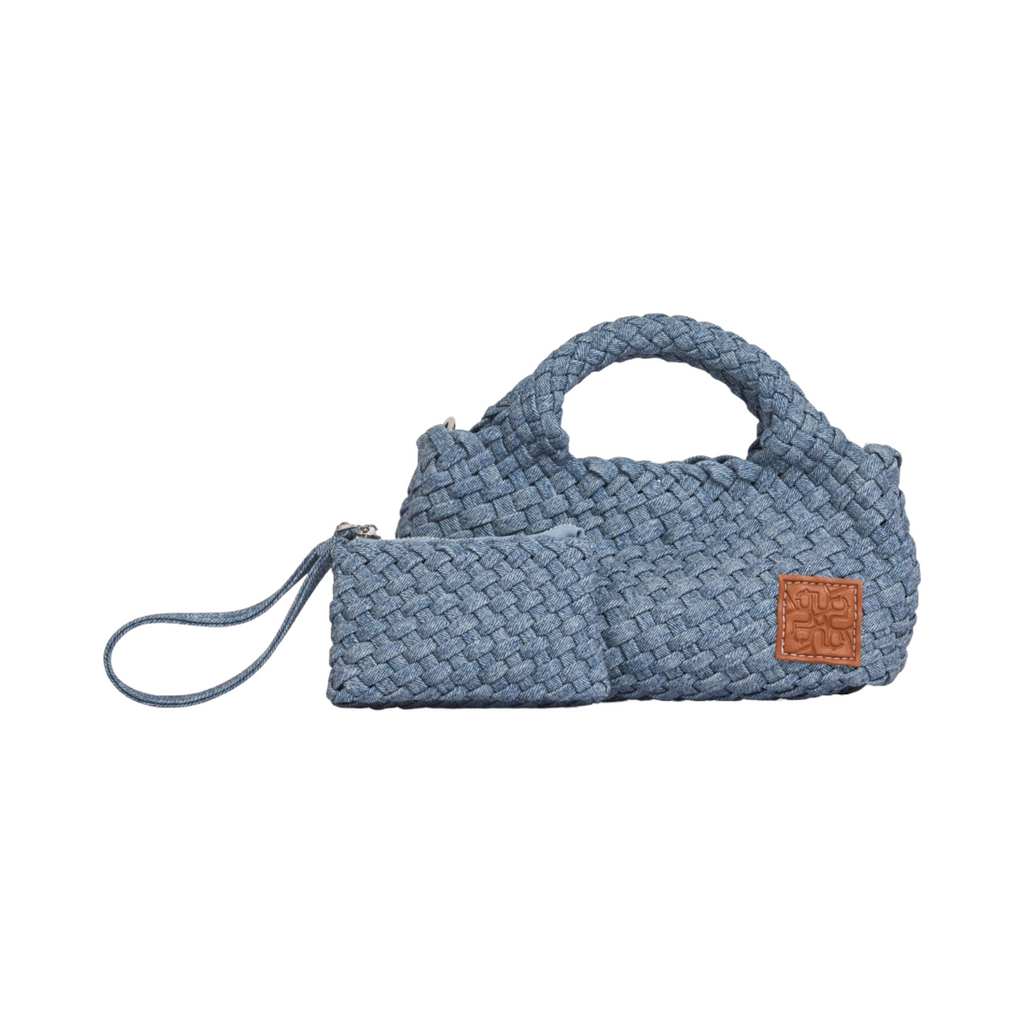Woven Crossbody Bag S – Washed Denim