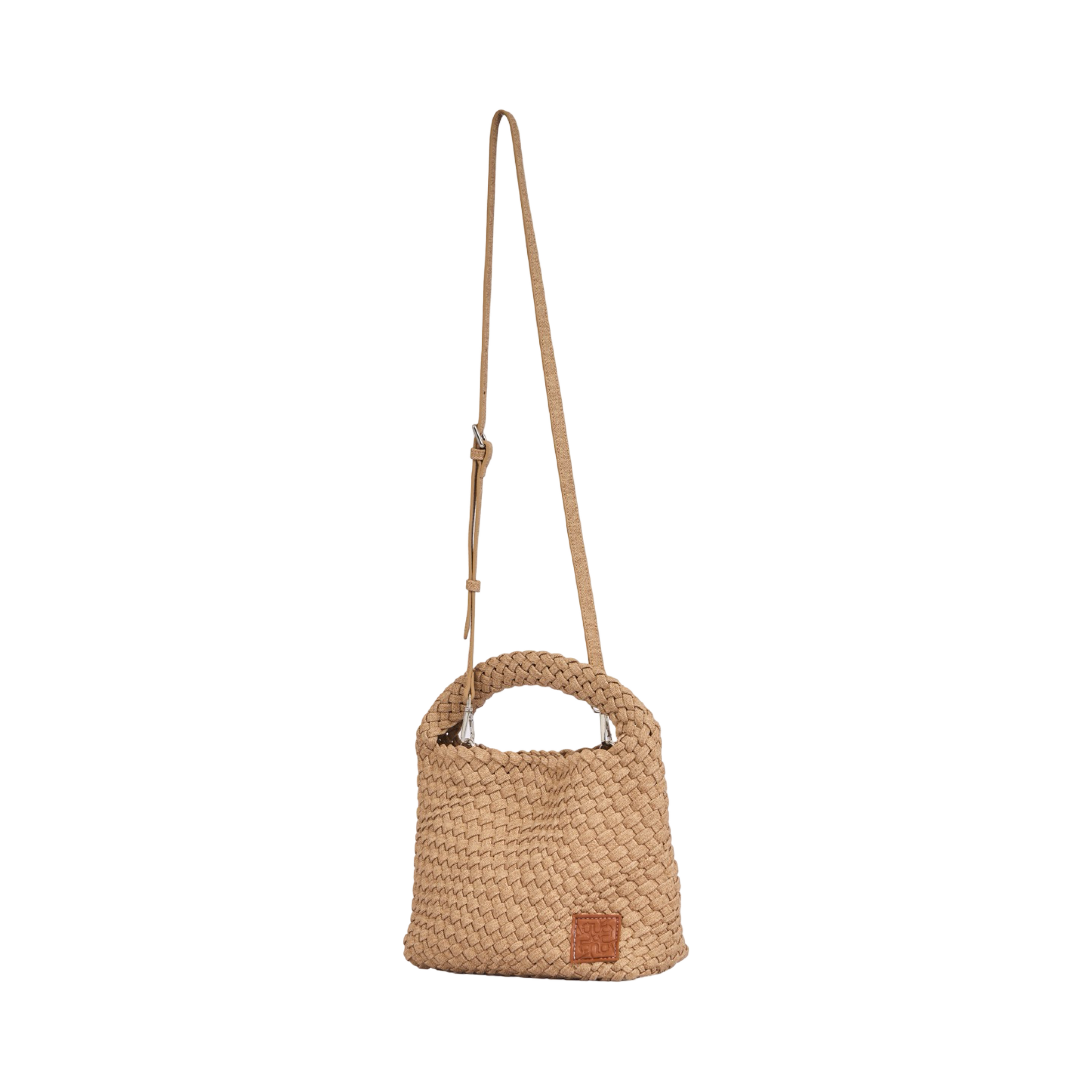 Woven Tote Bag M – Sand Denim