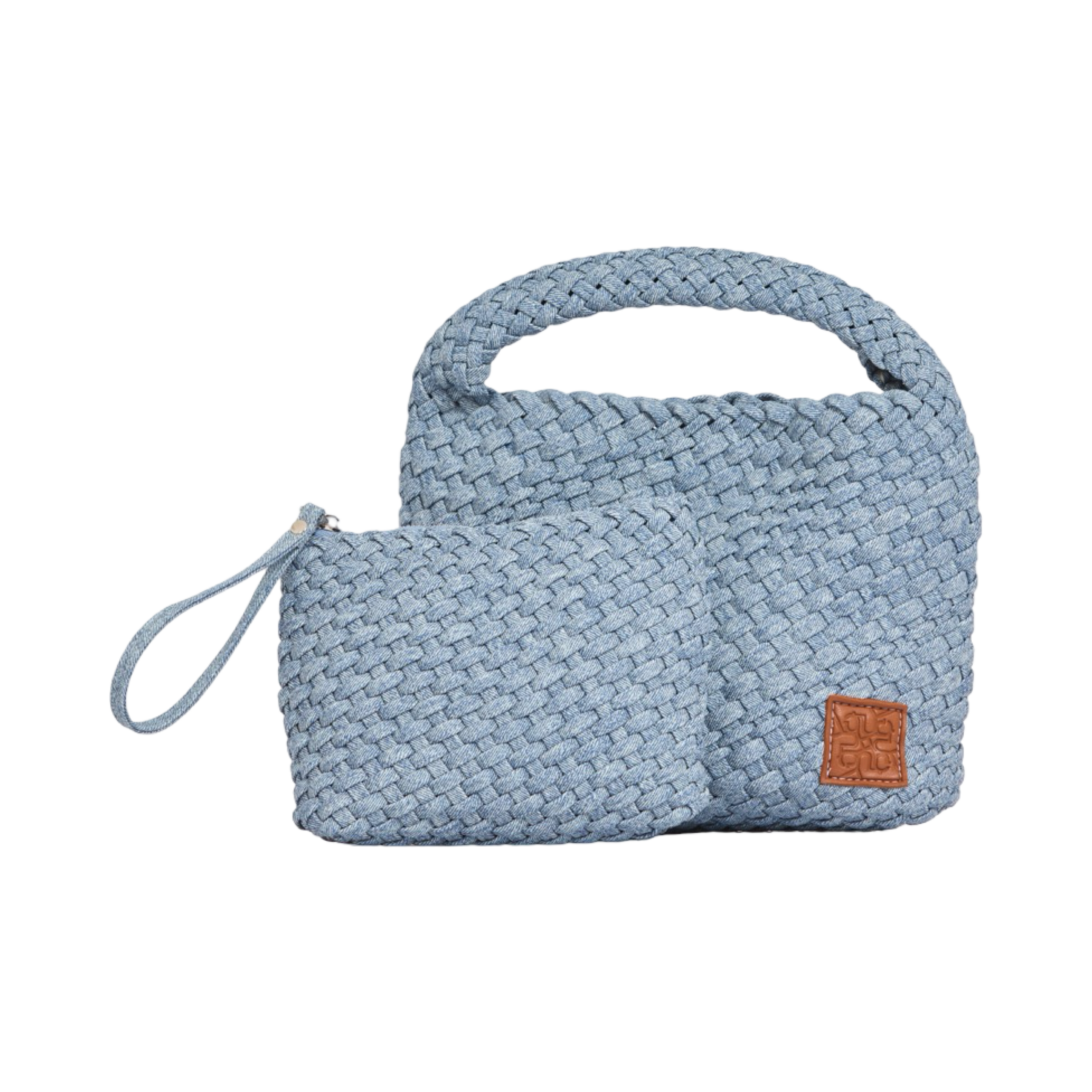 Woven Tote Bag M – Blue Mist Denim