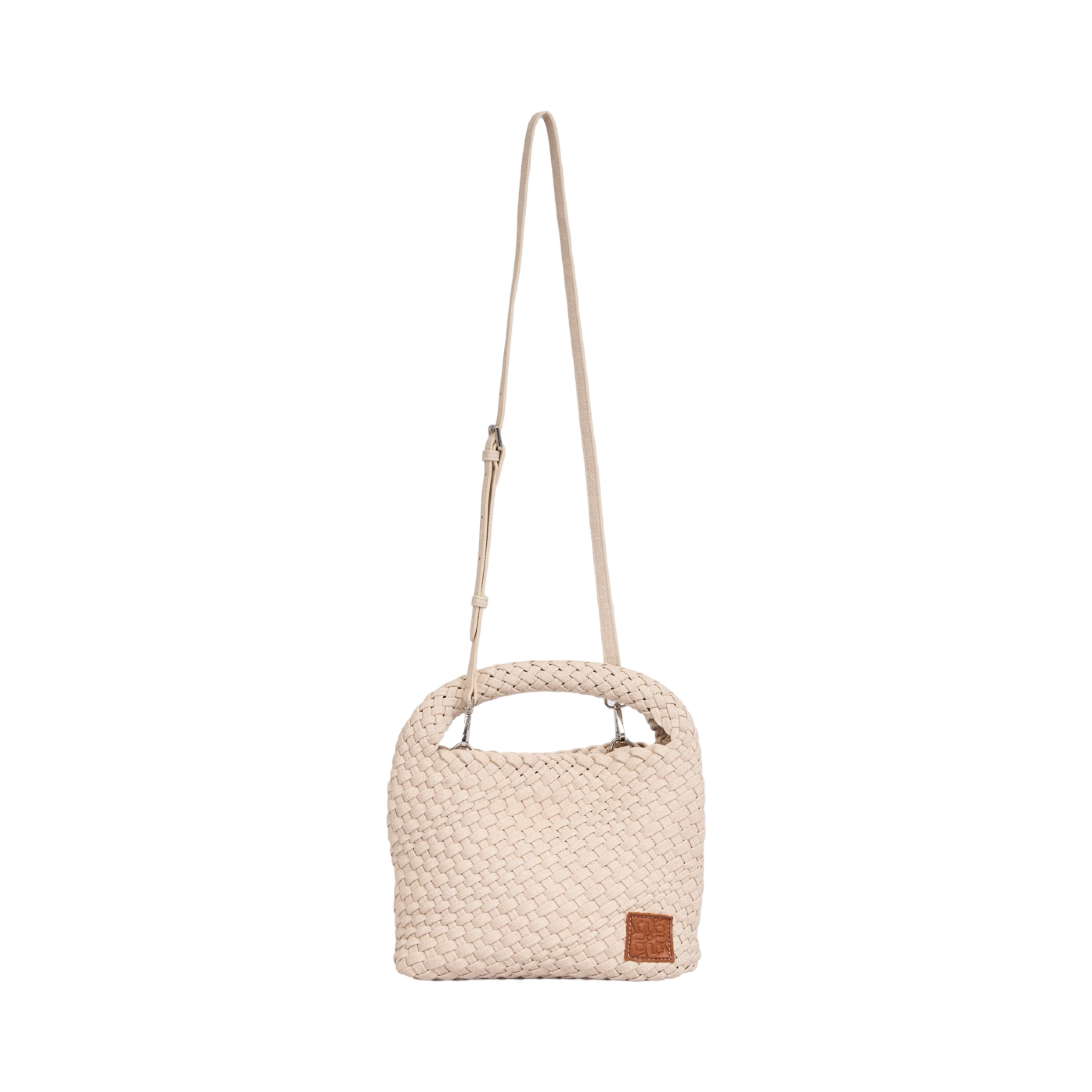 Woven Tote Bag M – Ivory Denim