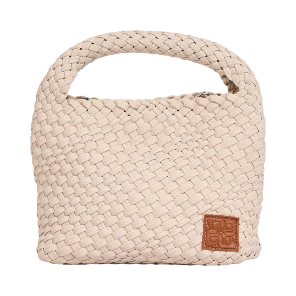 Woven Tote Bag M – Ivory Denim