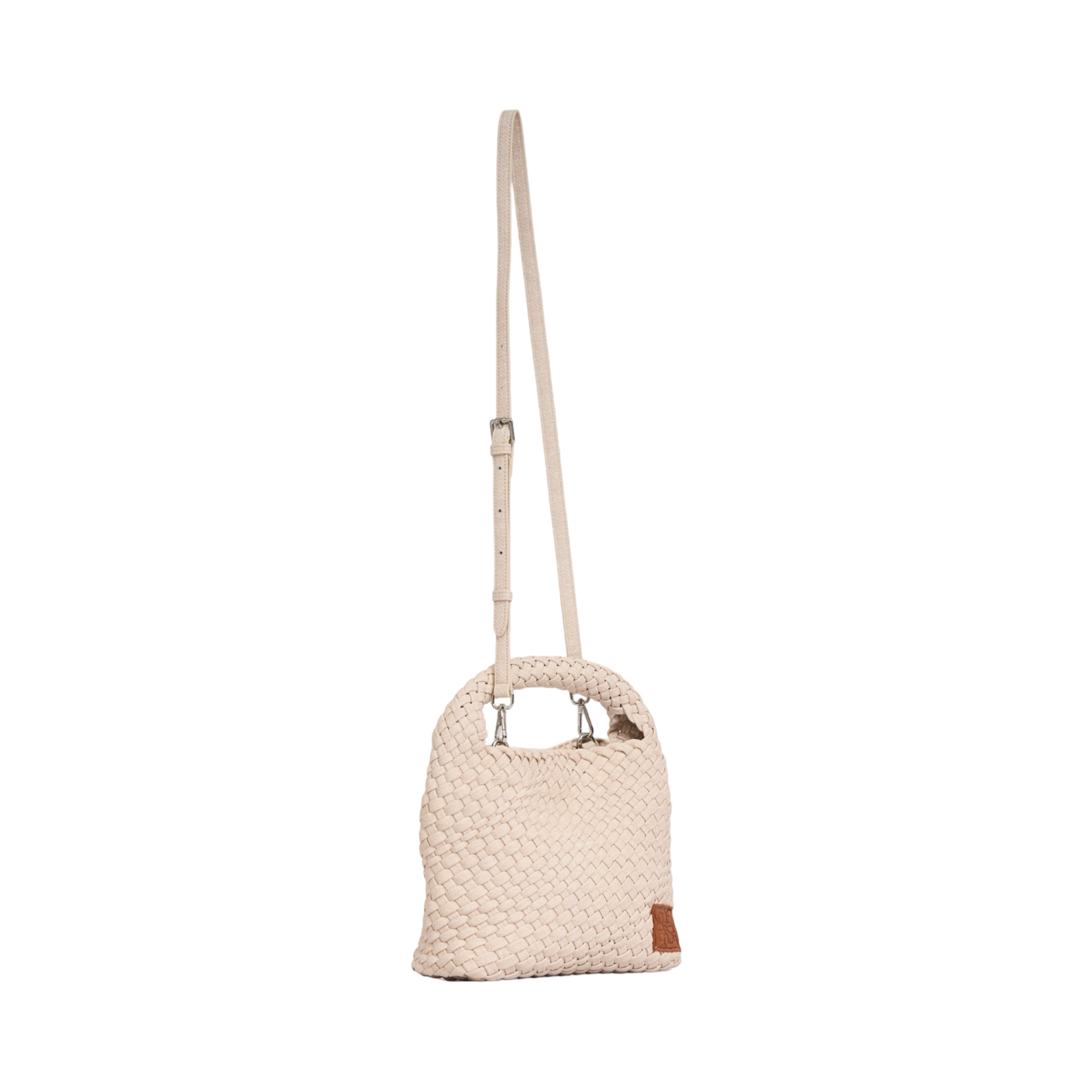 Woven Tote Bag M – Ivory Denim