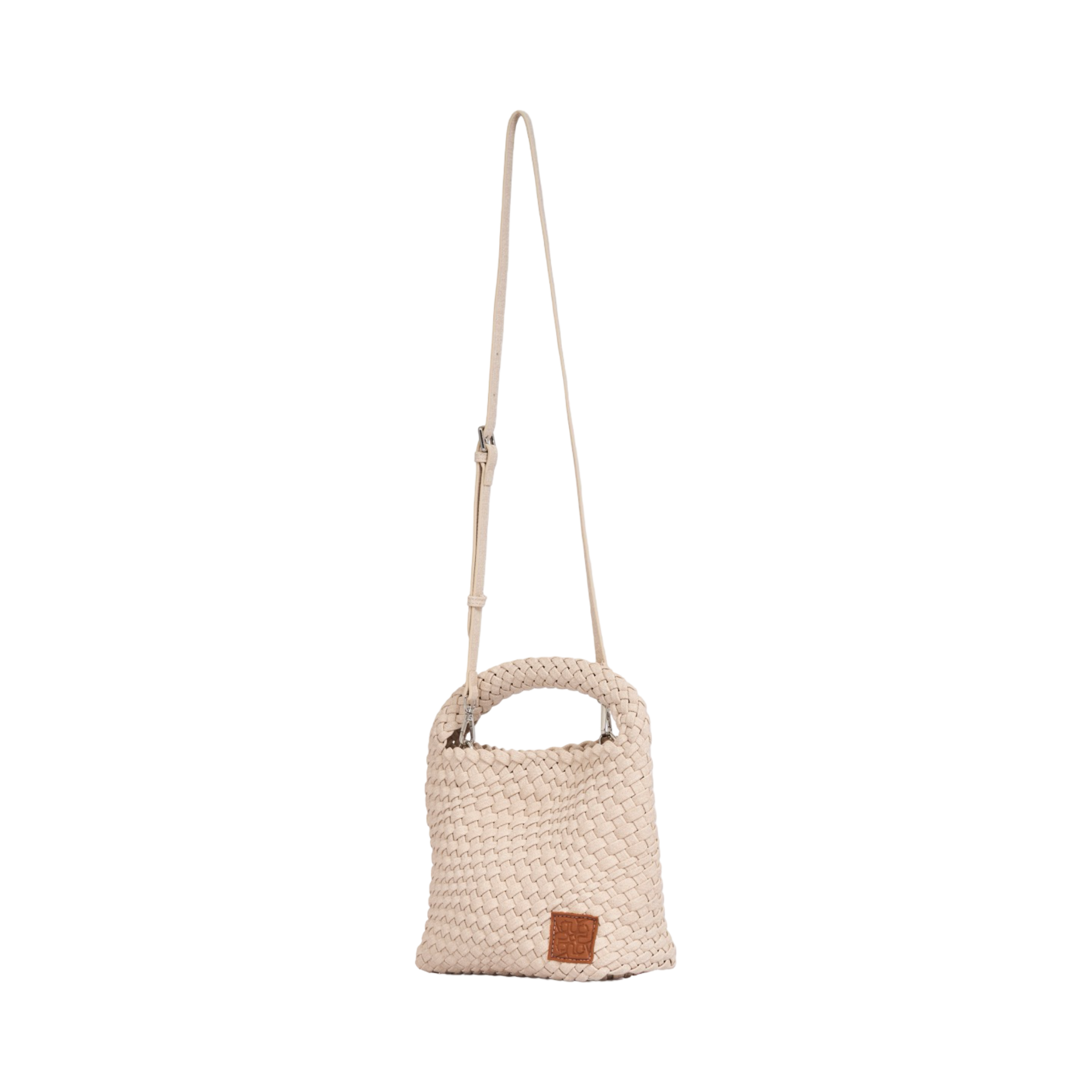 Woven Tote Bag M – Ivory Denim