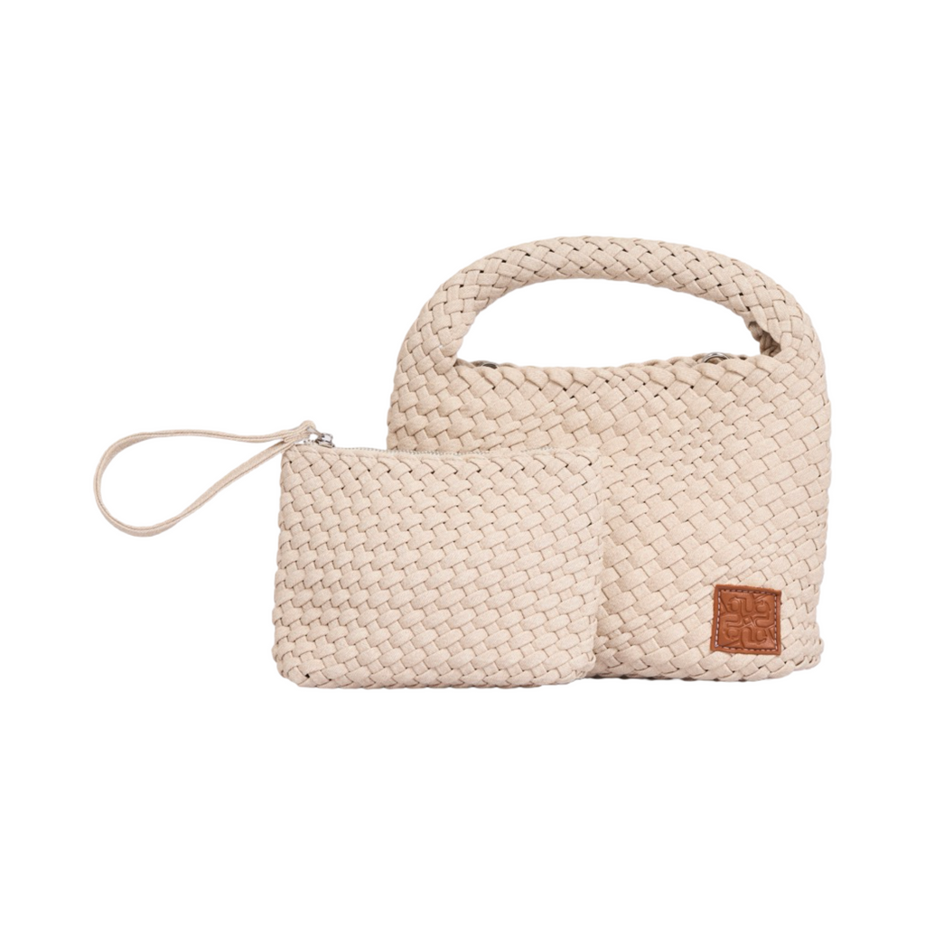 Woven Tote Bag M – Ivory Denim