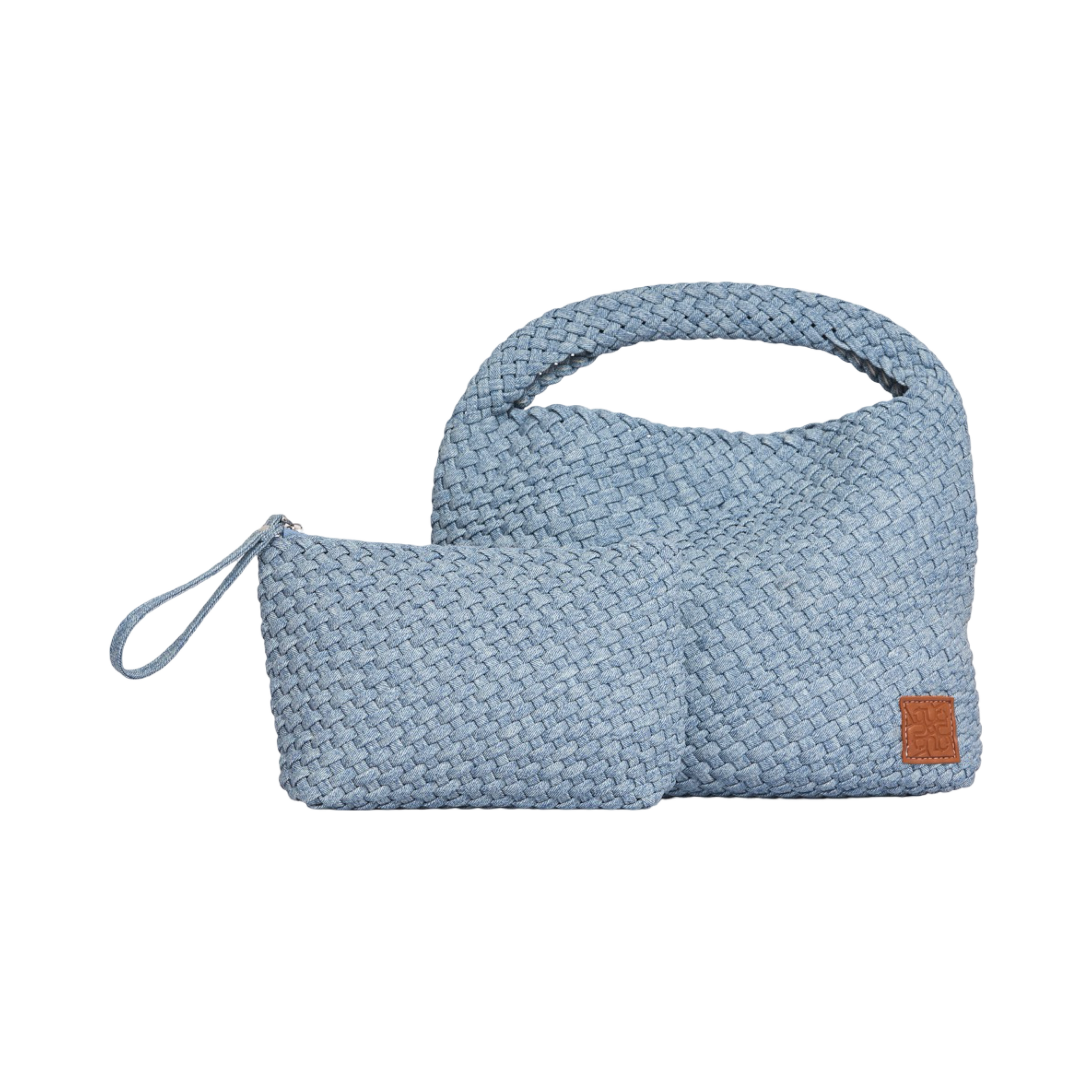 Woven Tote Bag L – Blue Mist Denim